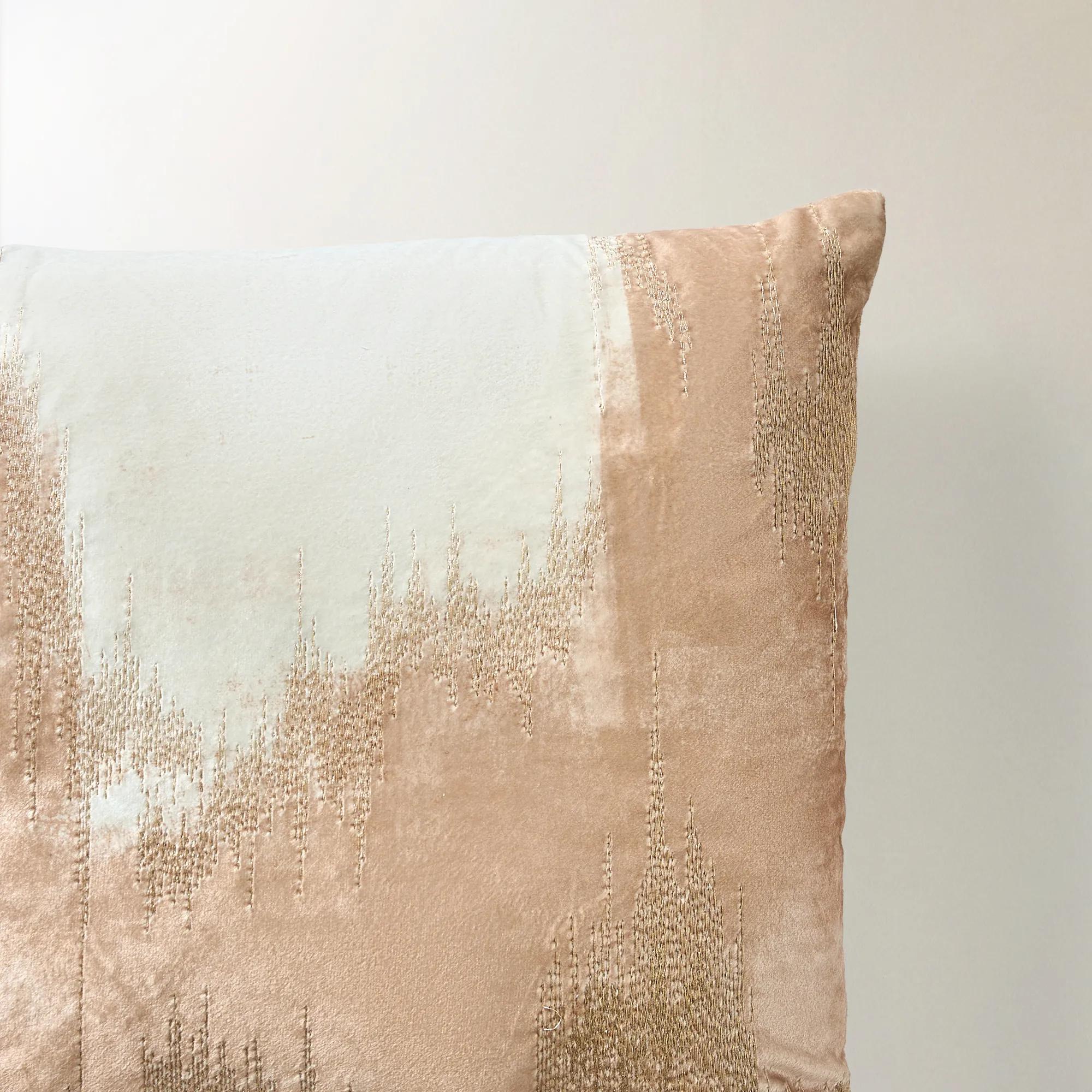 Nya Embroidered Pillow - Mocha Mousse