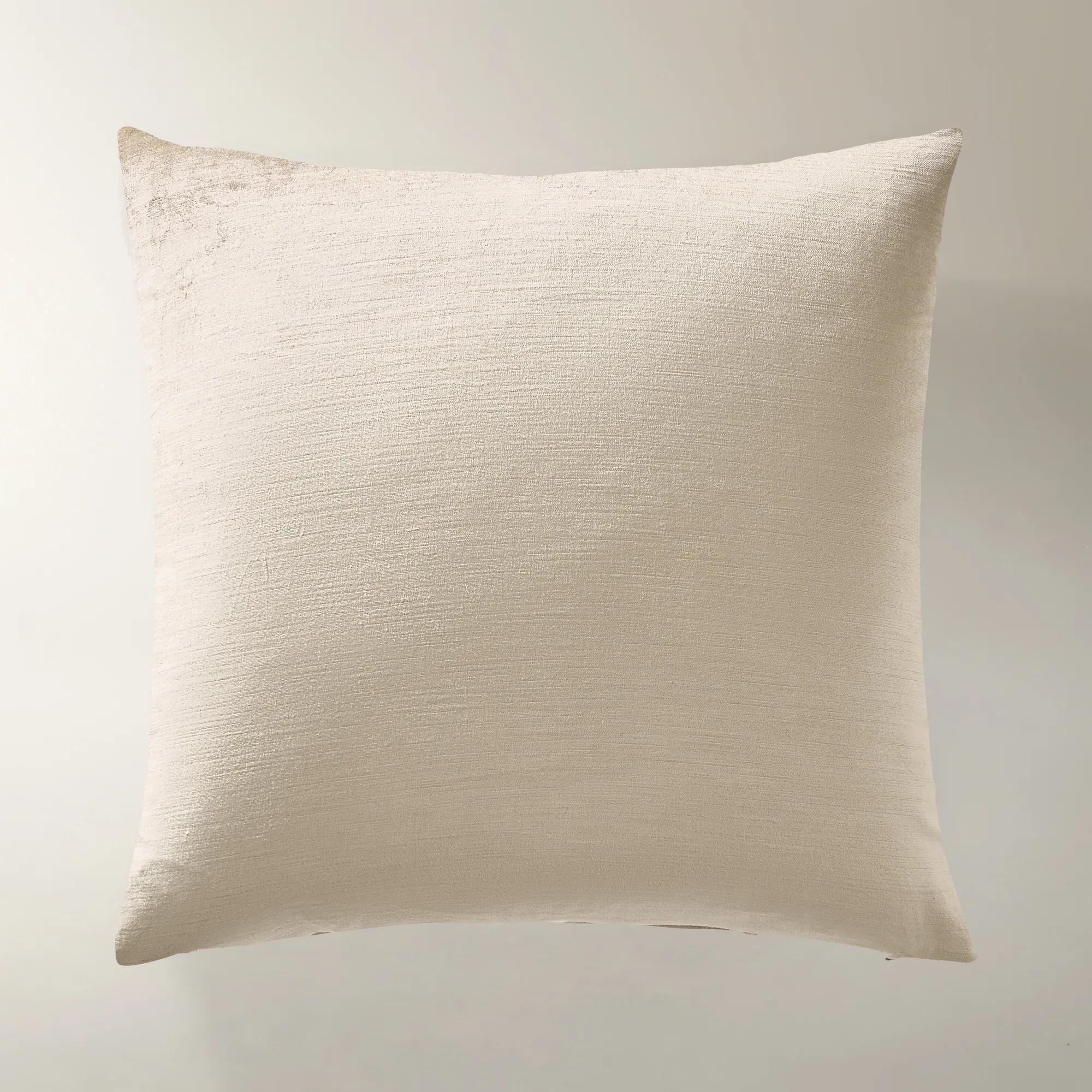 Dionne Polka Dot Embroidered Pillow 22" - Platinum Taupe
