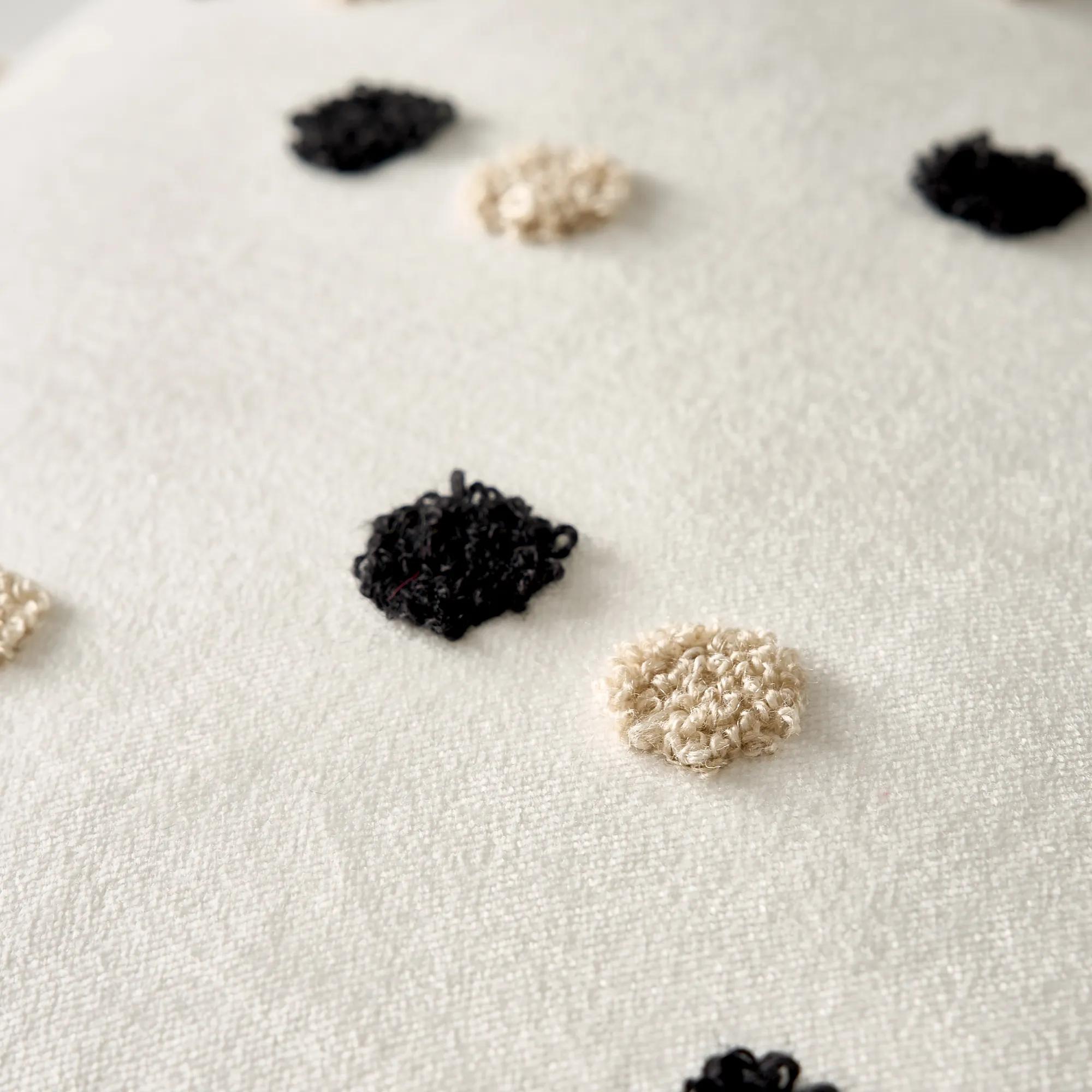 Dionne Polka Dot Embroidered Pillow 22" - Cloud