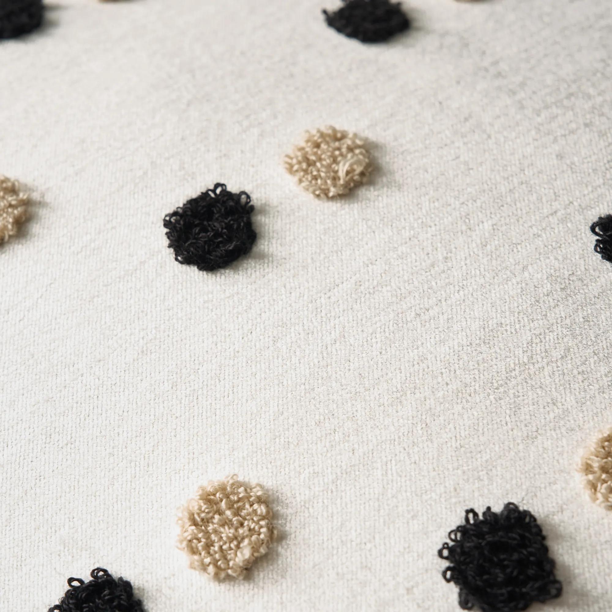 Dionne Polka Dot Embroidered Pillow 22" - Cloud