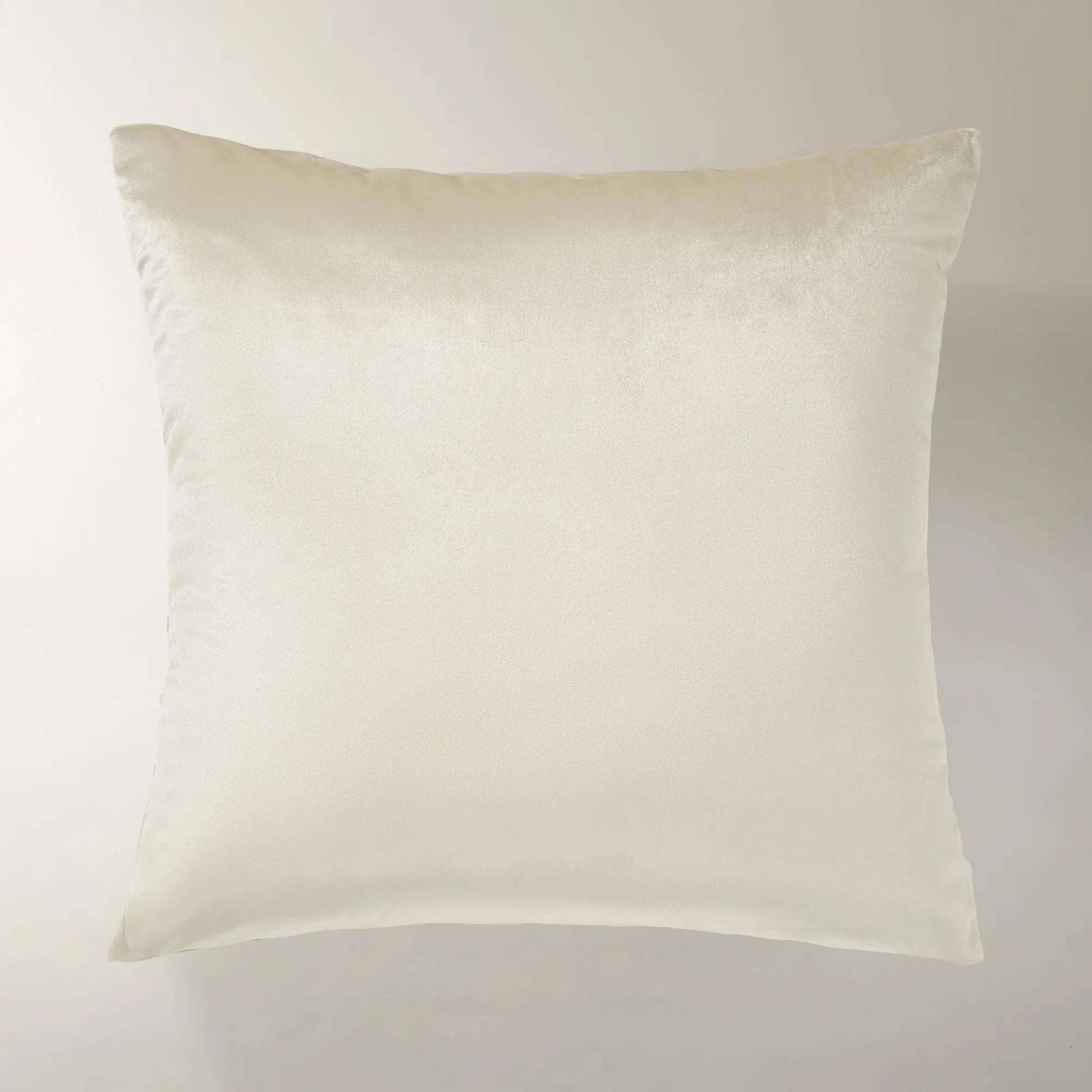 Bee Embroidered Velvet Pillow 20" - Cloud/Bronze