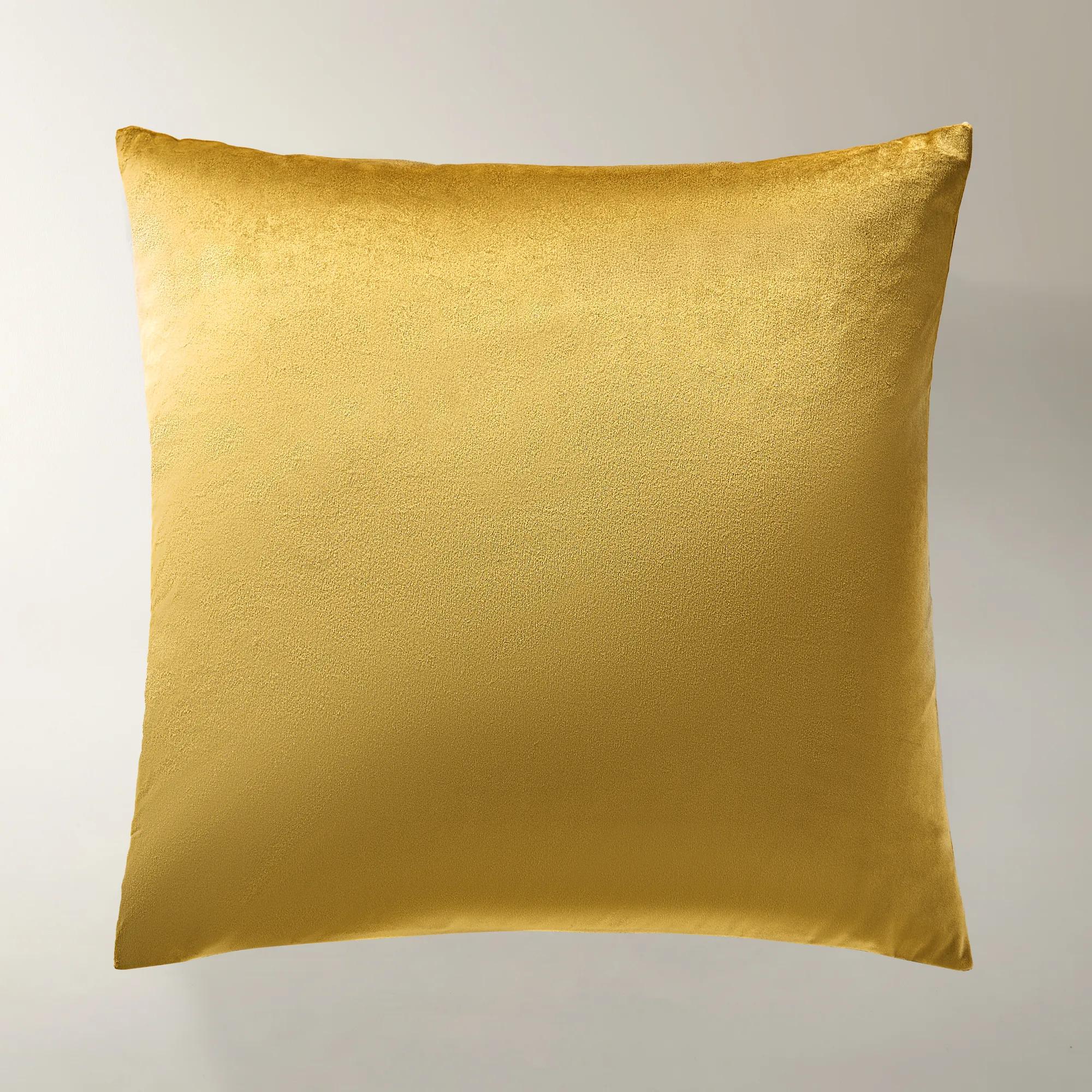 Bee Embroidered Velvet Pillow 20" - Honey Gold/Bronze