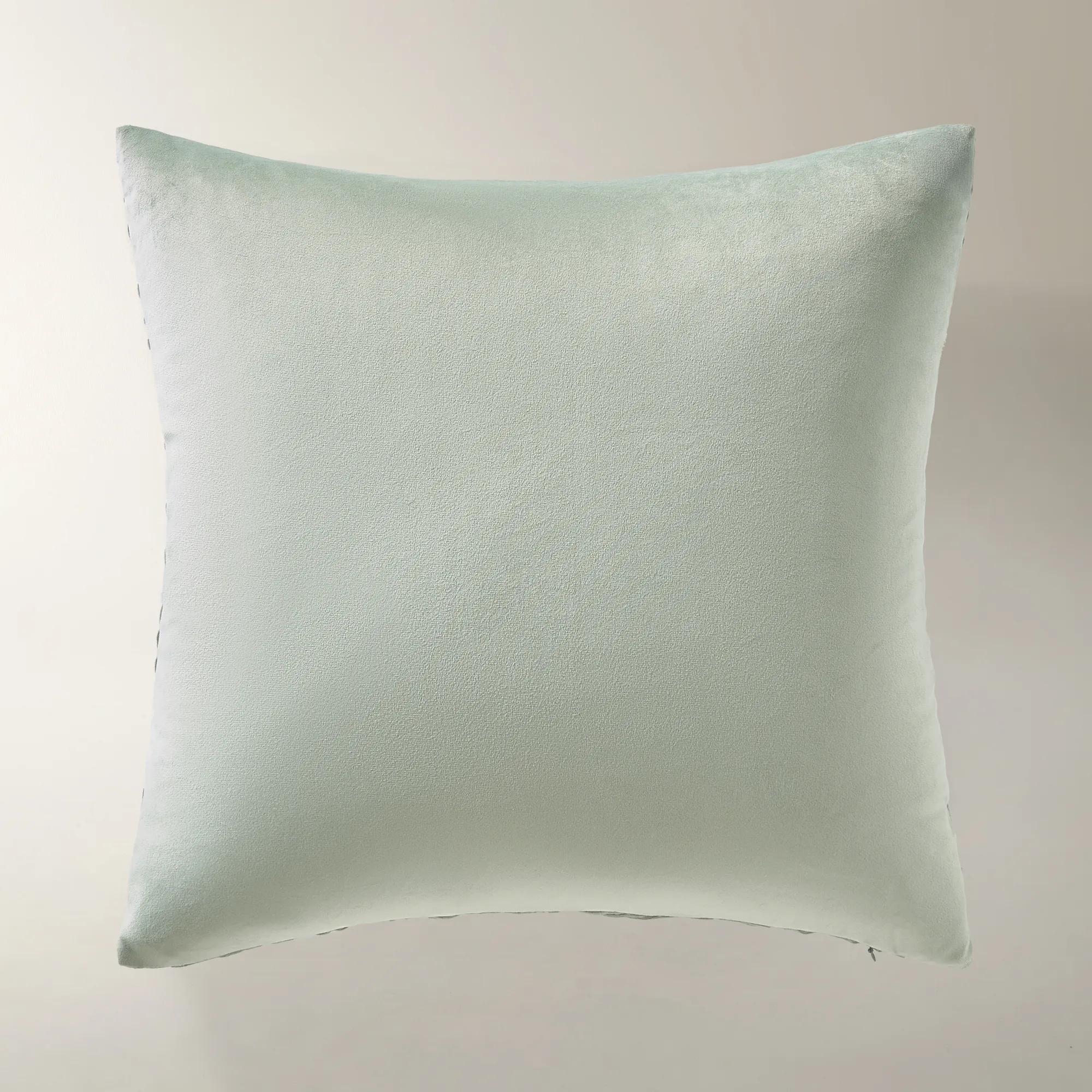 Lowry Pleated Velvet Pillow 22" - Sea Glass