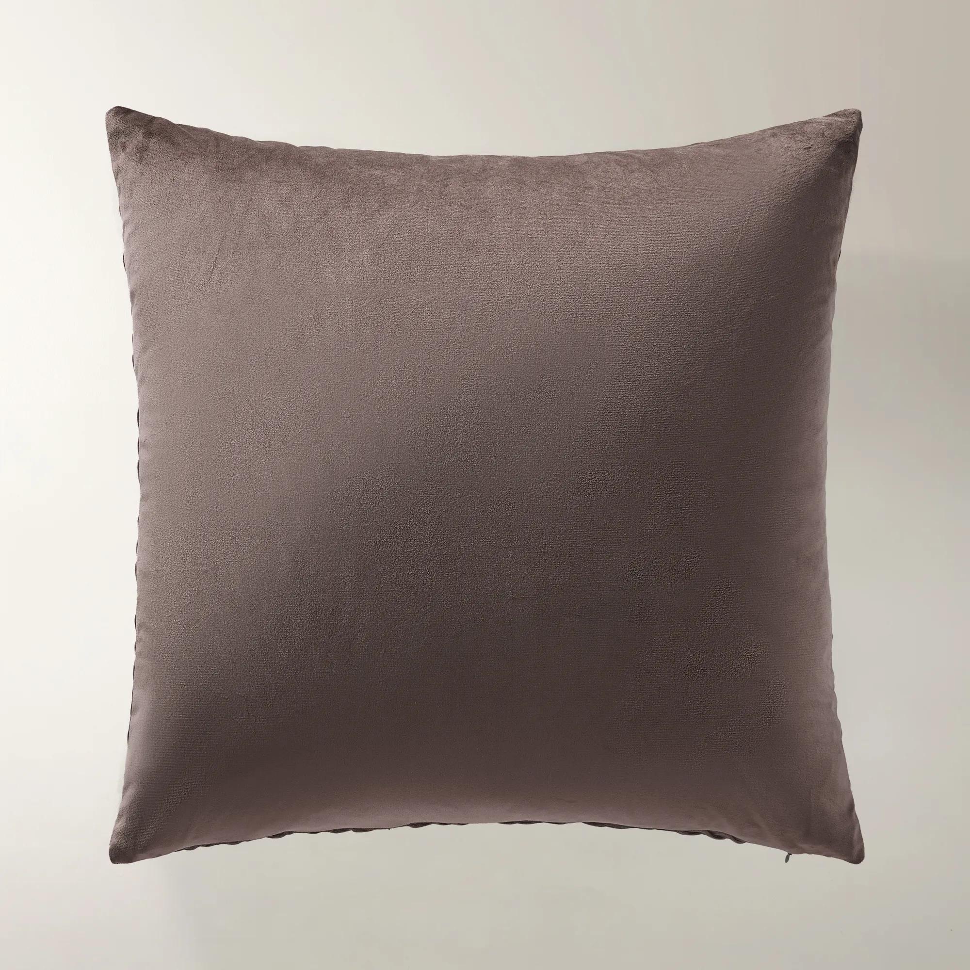 Lowry Pleated Velvet Pillow 22" - Dark Chocolate