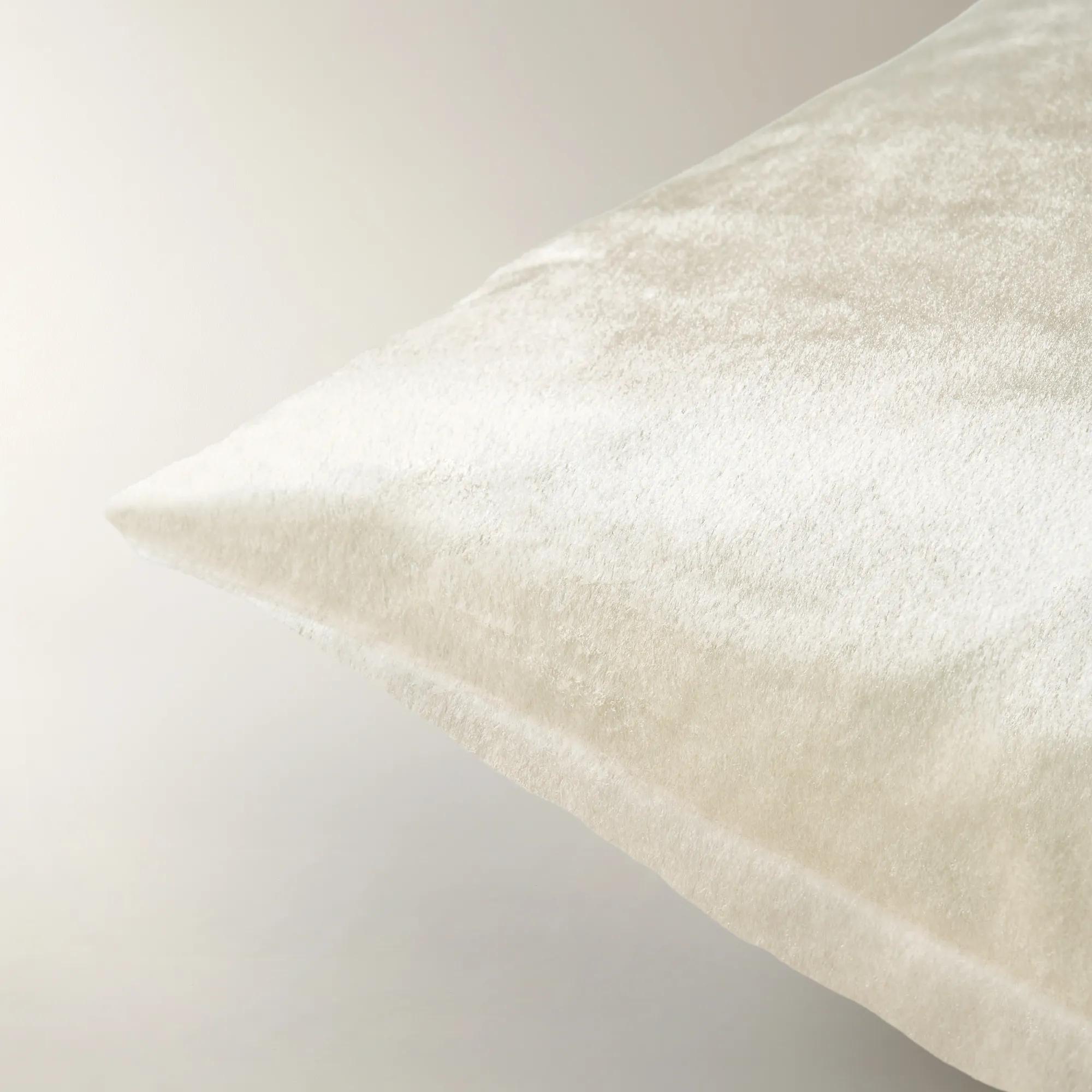 Glam Eye Embellished Velvet Pillow 20" - Alabaster