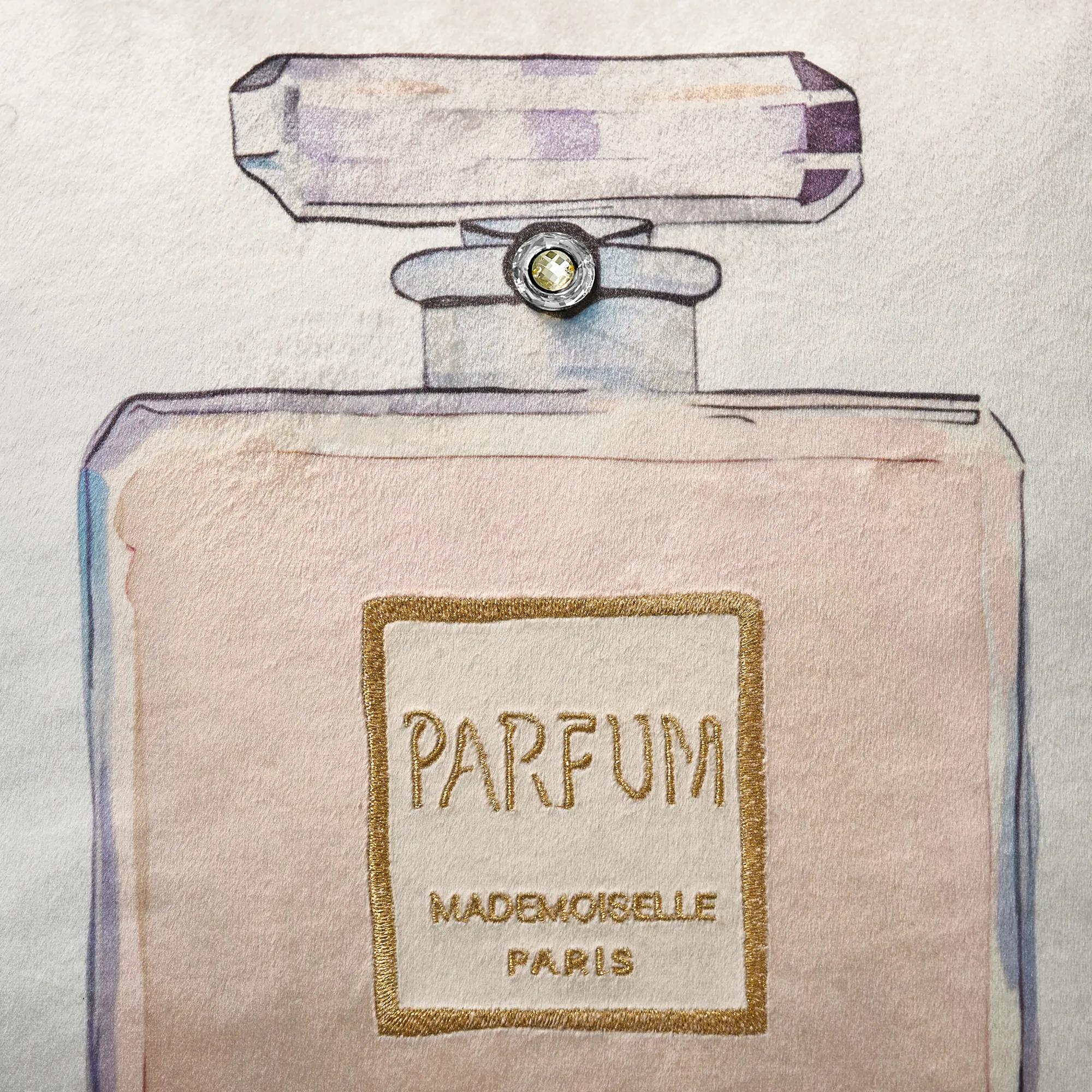 Parfum Bottle Pillow 20" - White
