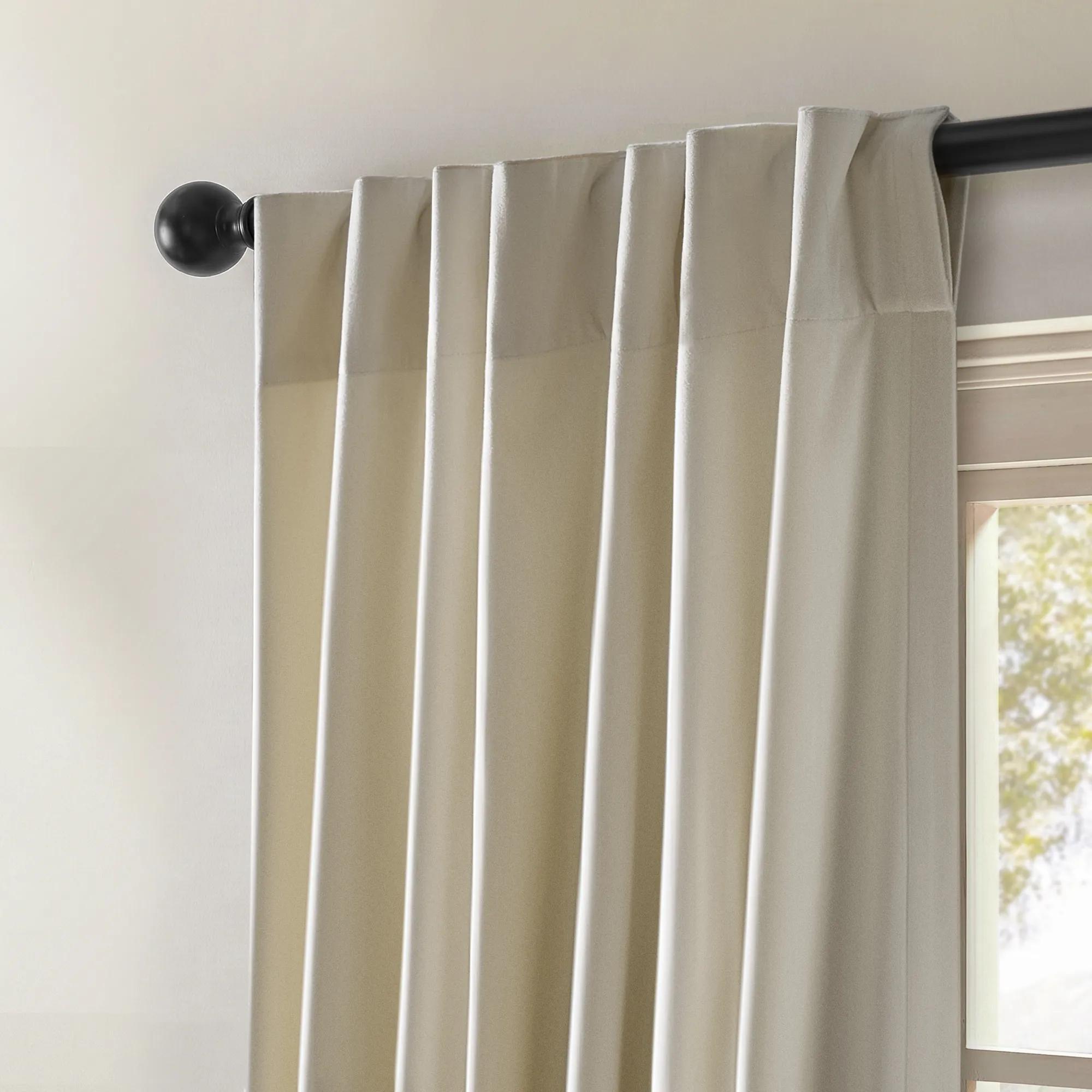 Bastien Border Curtain - Ivory/Graphite