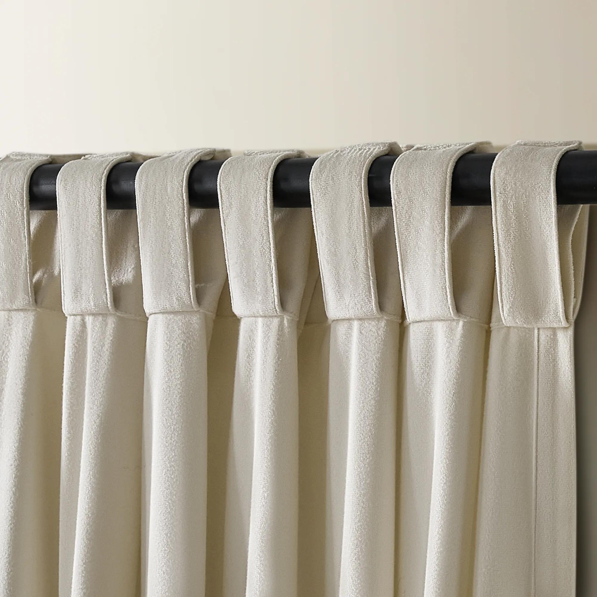 Bastien Border Curtain - Ivory/Graphite