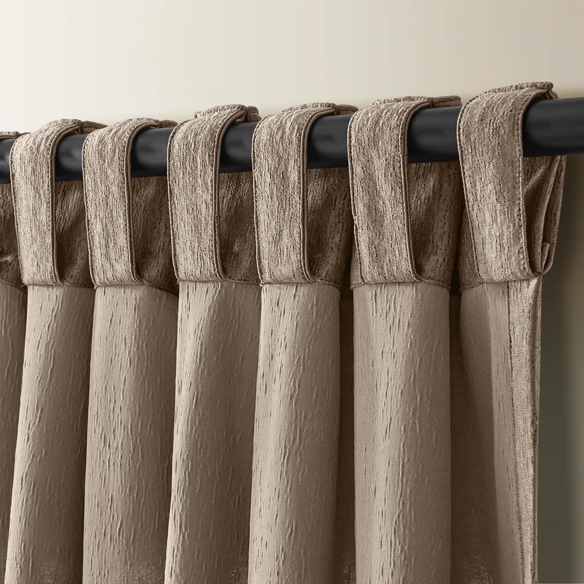 Anson Textured Curtain - Light Mocha Rose