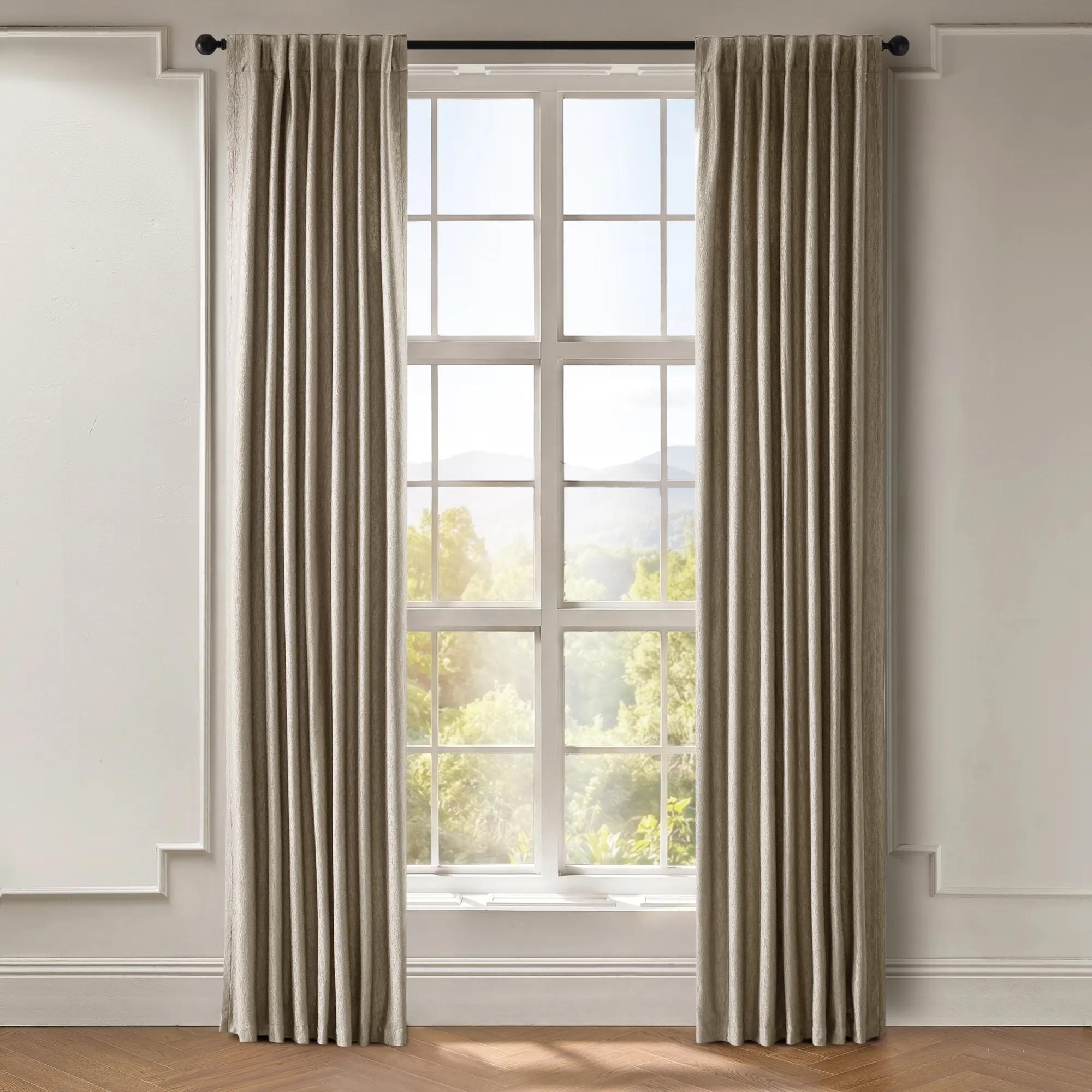Anson Textured Curtain - Taupe