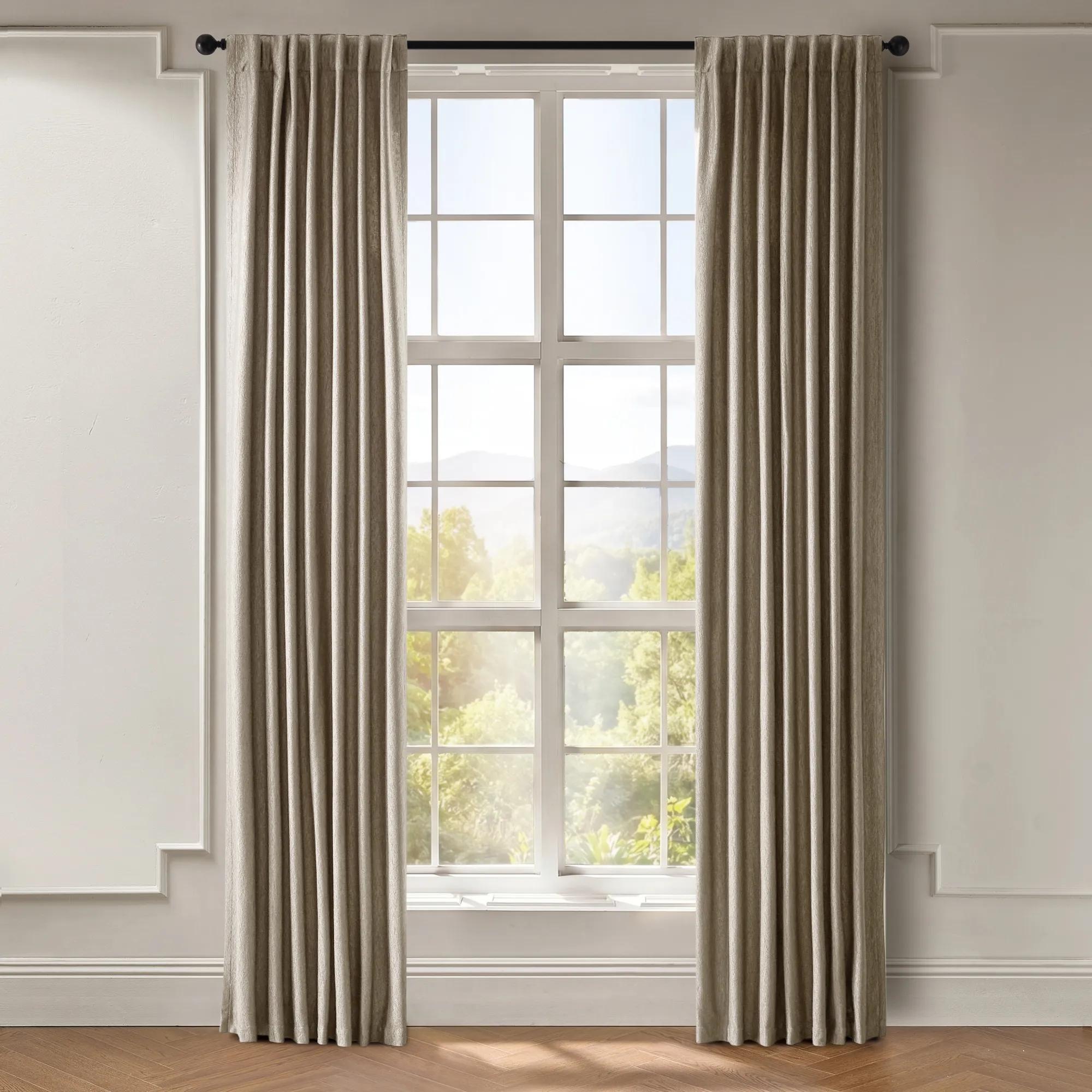 Anson Textured Curtain - Taupe