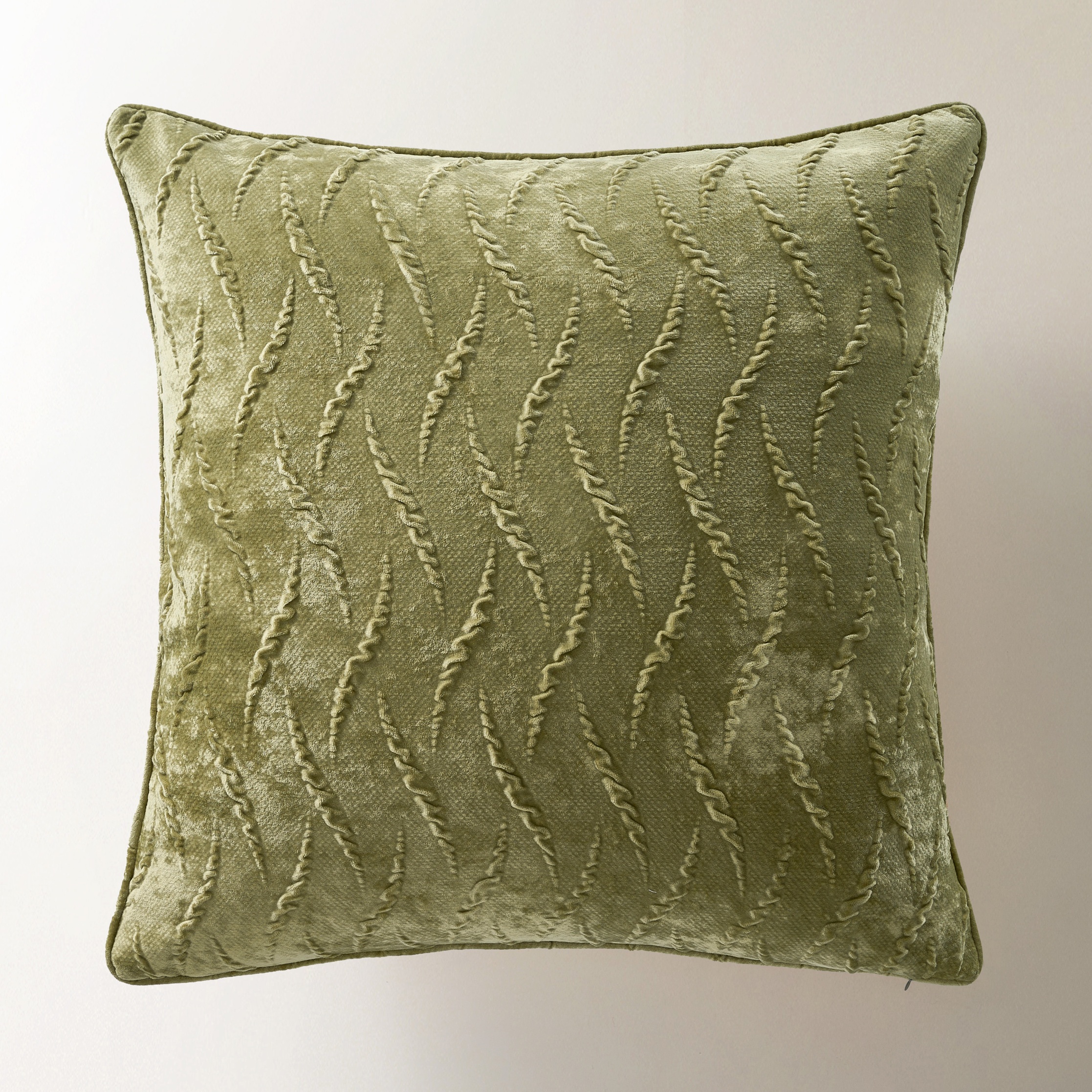 Eve Textured Velvet Quilt Set - Pistachio