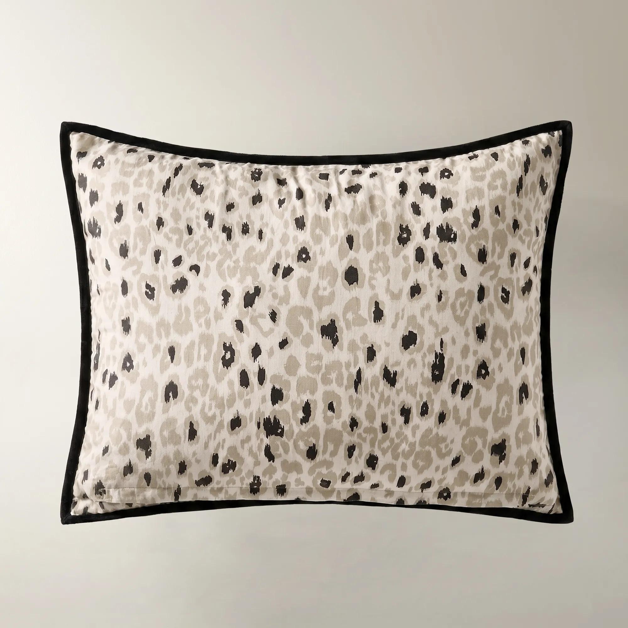 Nemera Reversible Velvet & Leopard Quilt Set - Graphite/Leopard