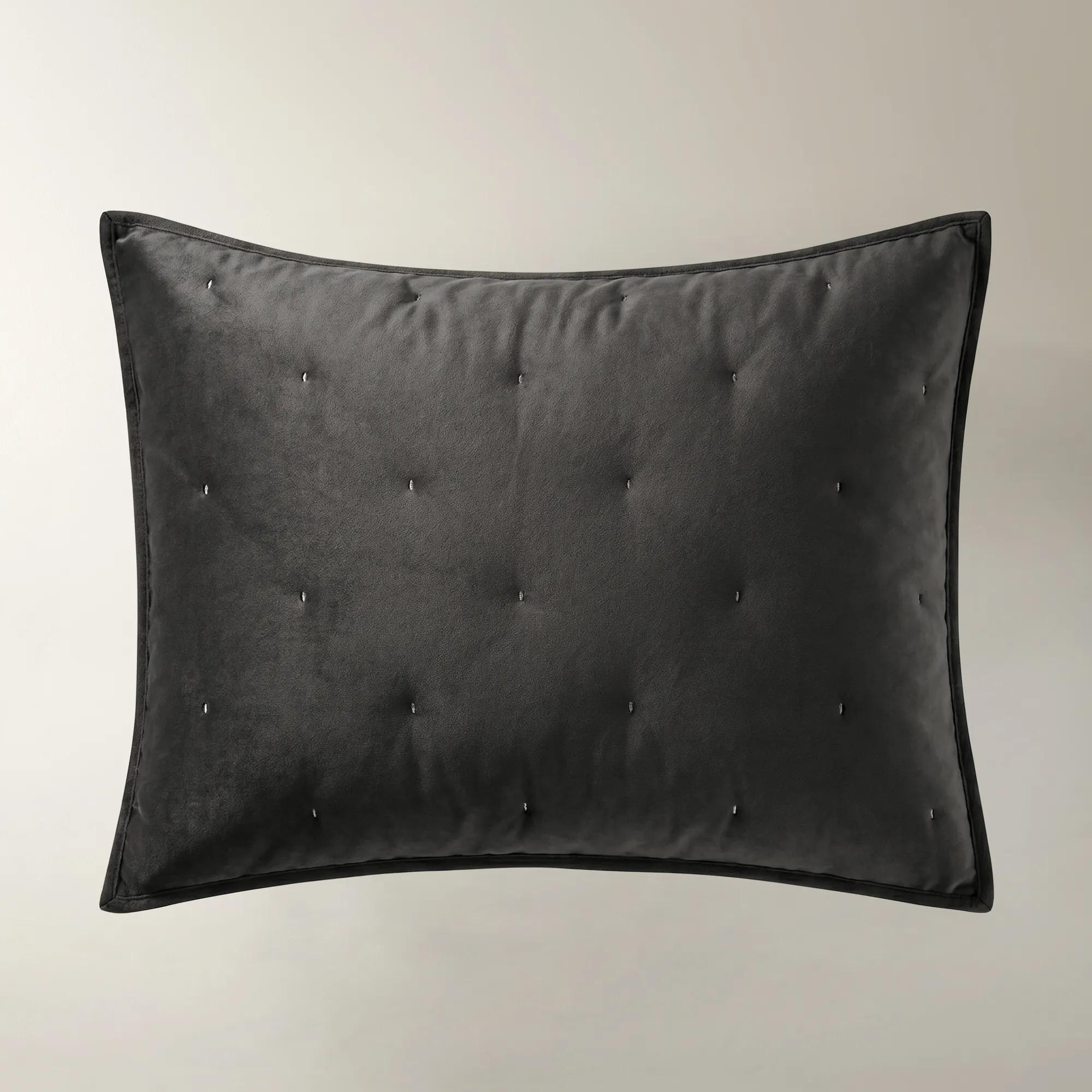 Nemera Reversible Velvet & Leopard Quilt Set - Graphite/Leopard