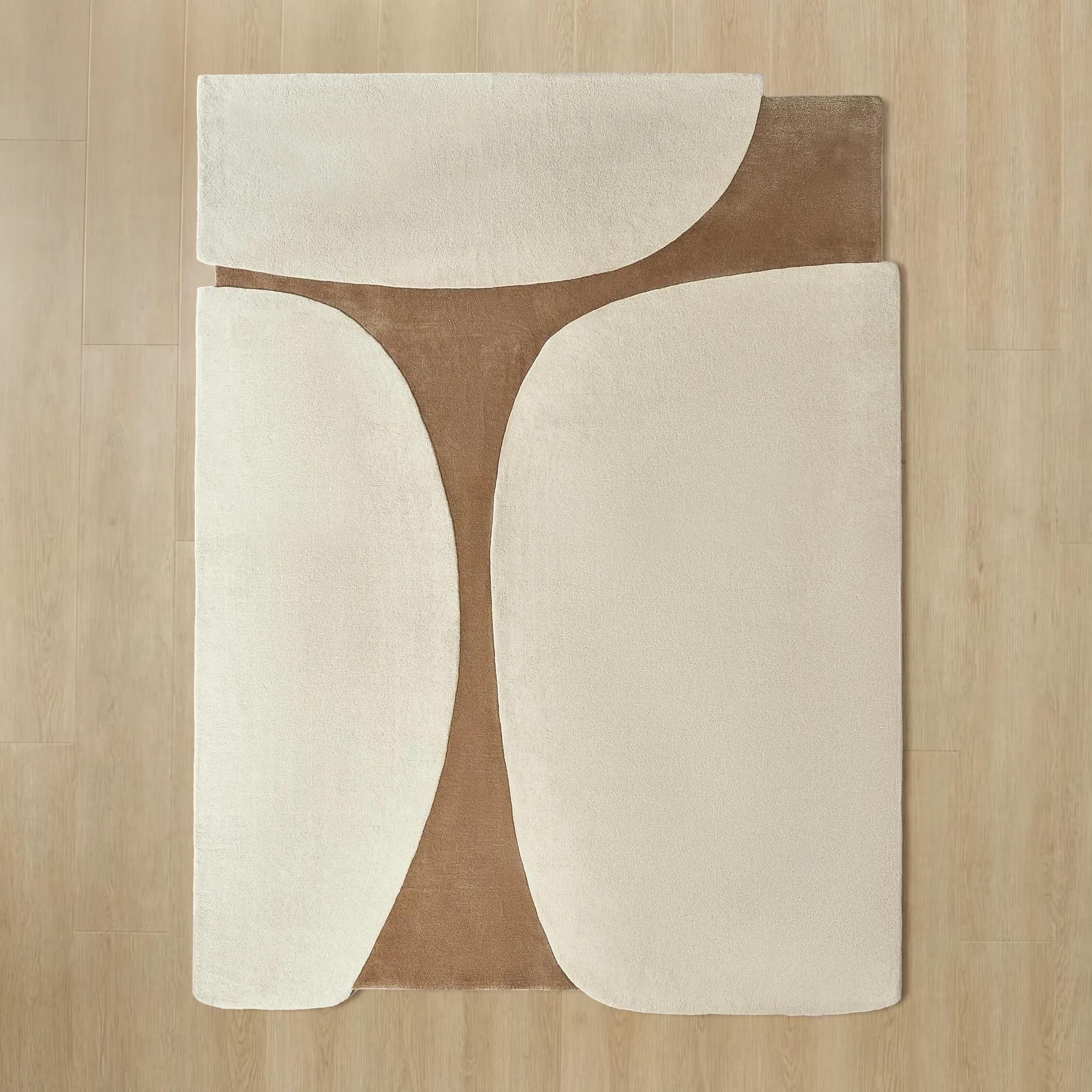 Contour Wool Rug - Ivory/Ginger Root