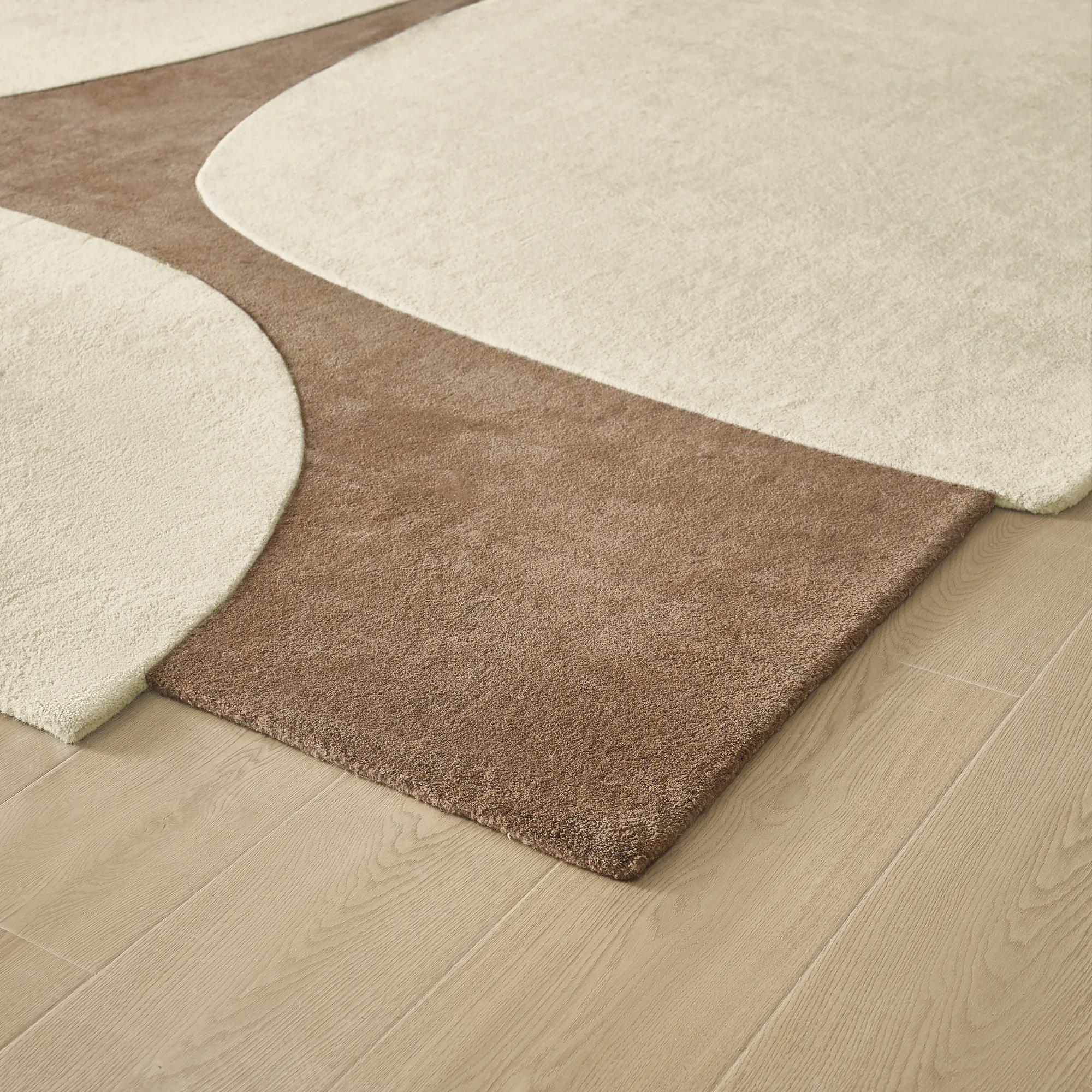 Contour Wool Rug - Ivory/Ginger Root