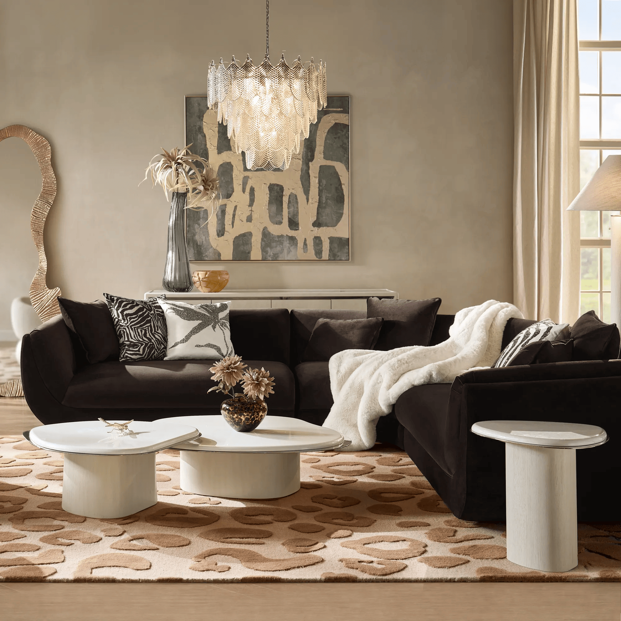 Lumina Bleached Oak Coffee Table Set Of 3