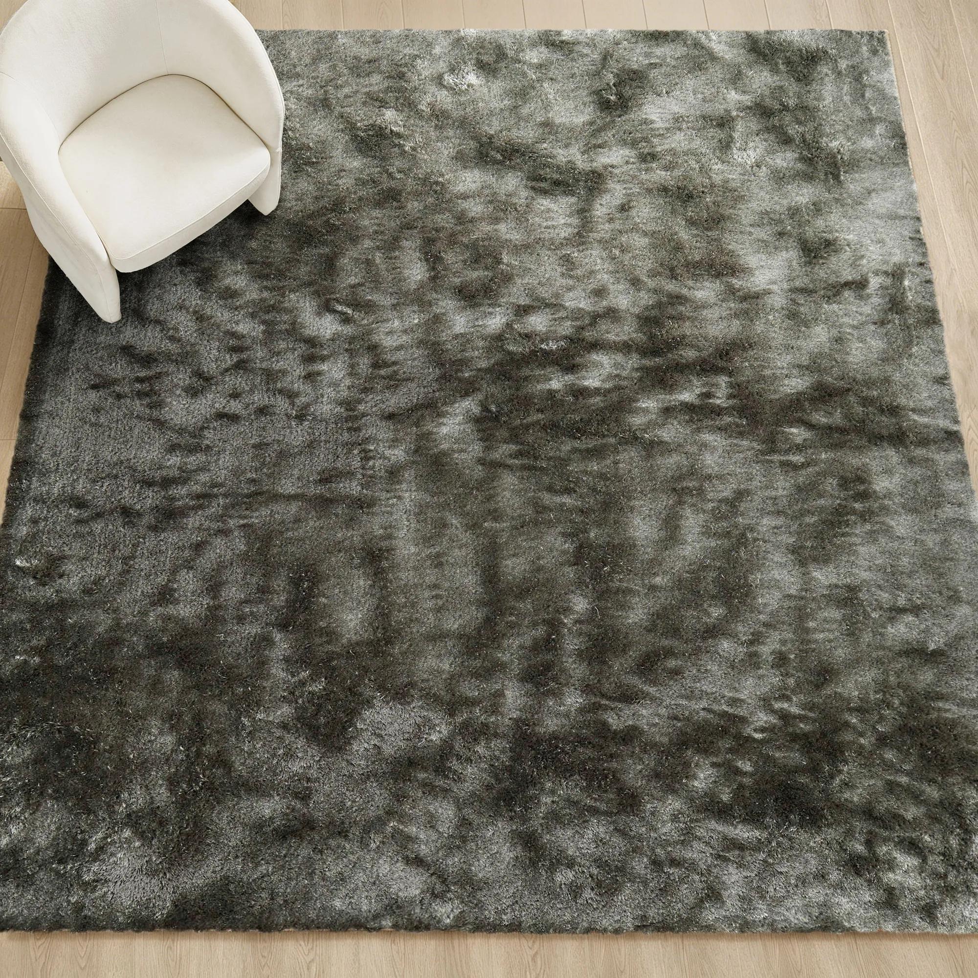 Indochine Shag Rugs - Smokey Olive Green