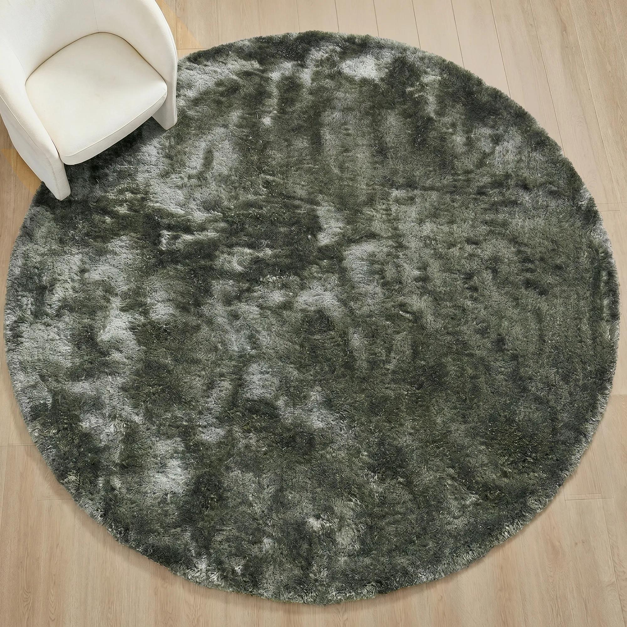 Indochine Shag Rugs - Smokey Olive Green