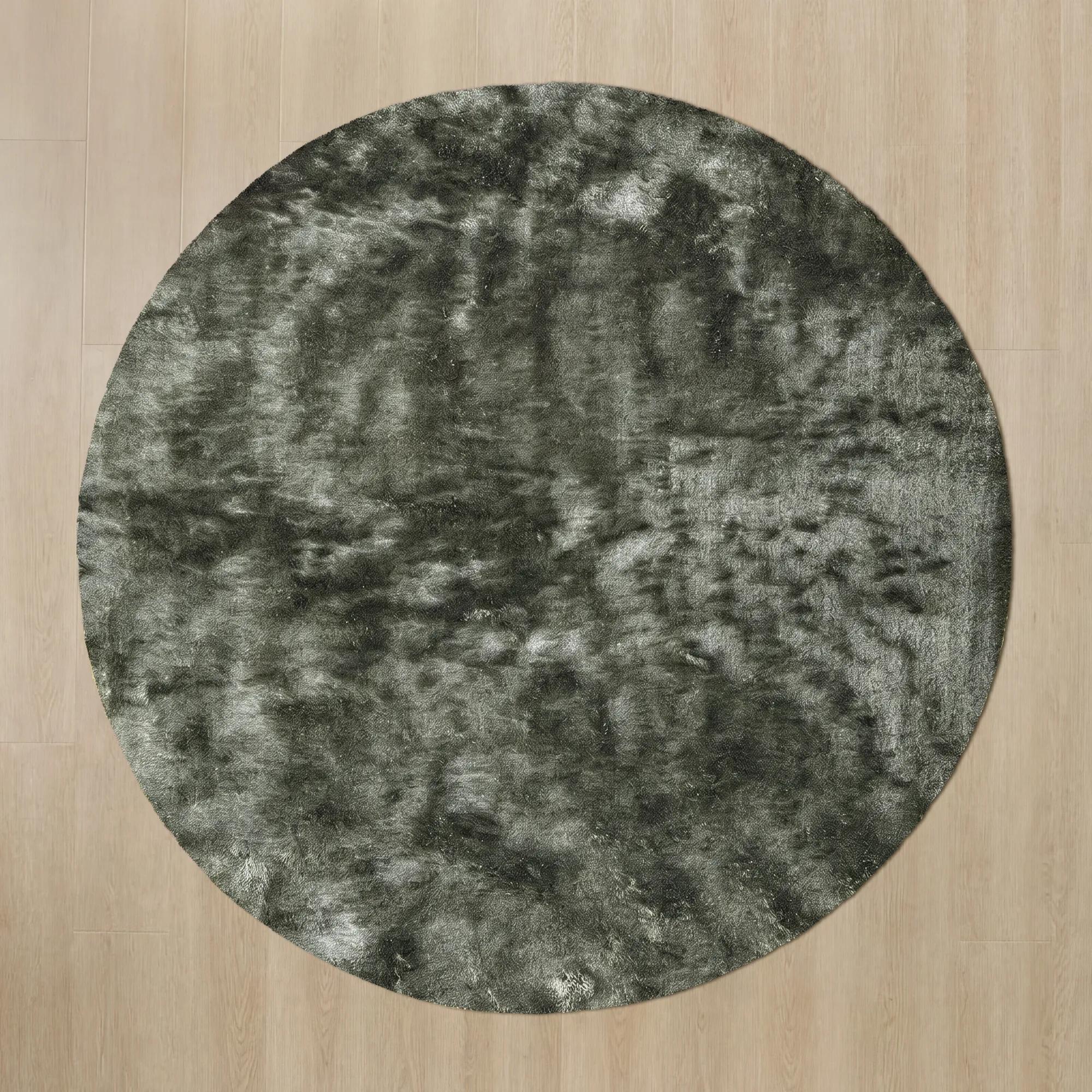 Indochine Shag Rugs - Smokey Olive Green