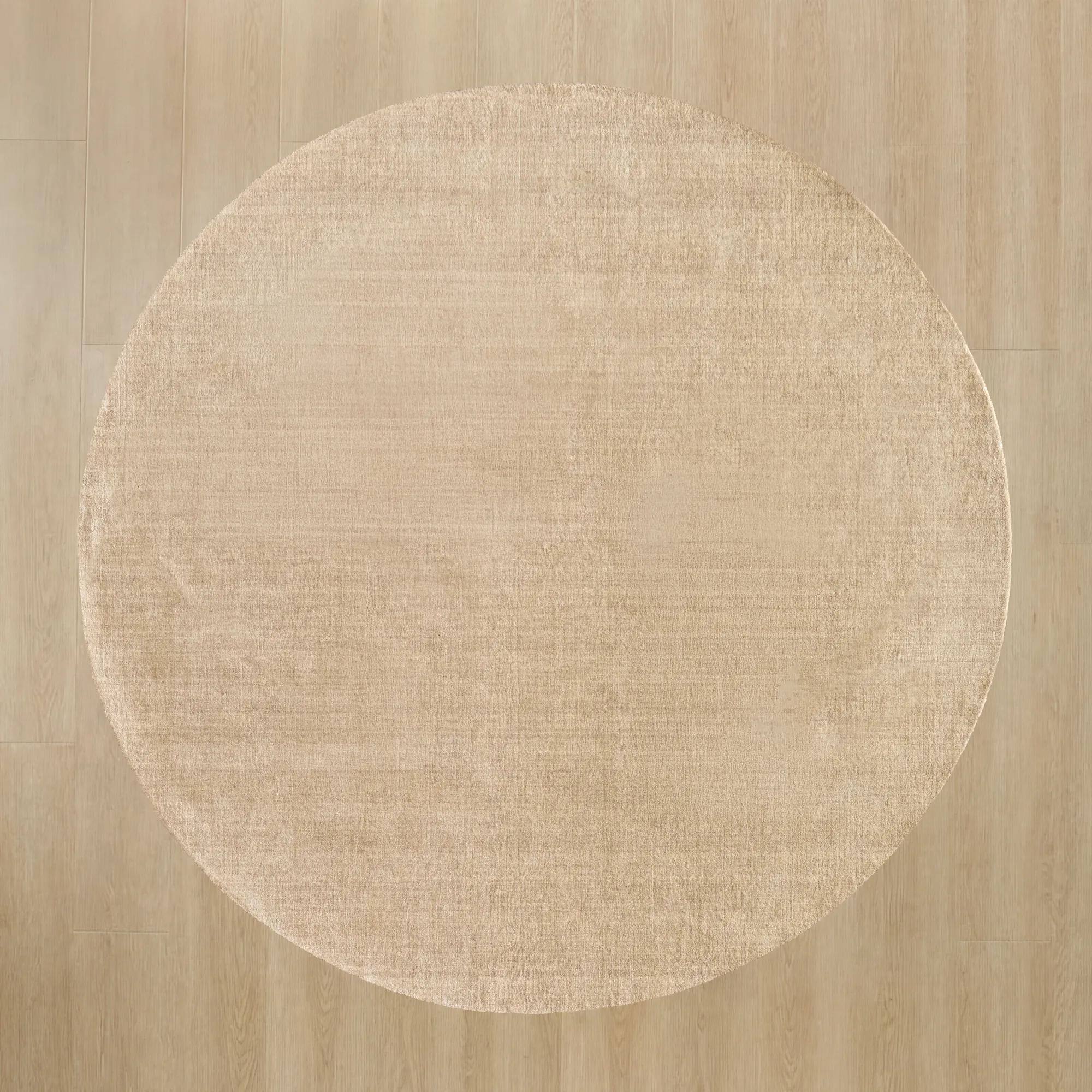 Juni Round Wool Rugs - Heathered Warm Beige