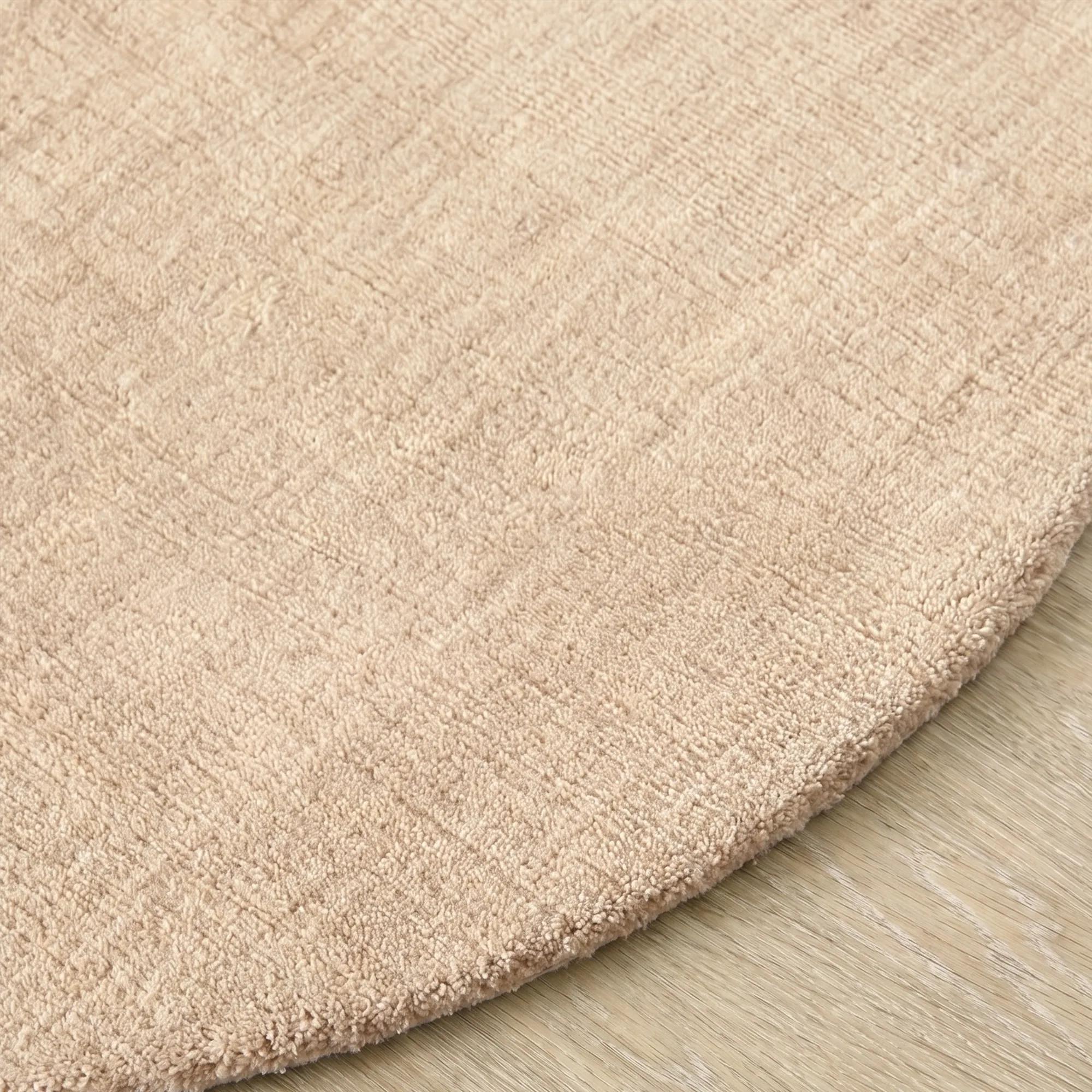 Juni Round Wool Rugs - Heathered Warm Beige