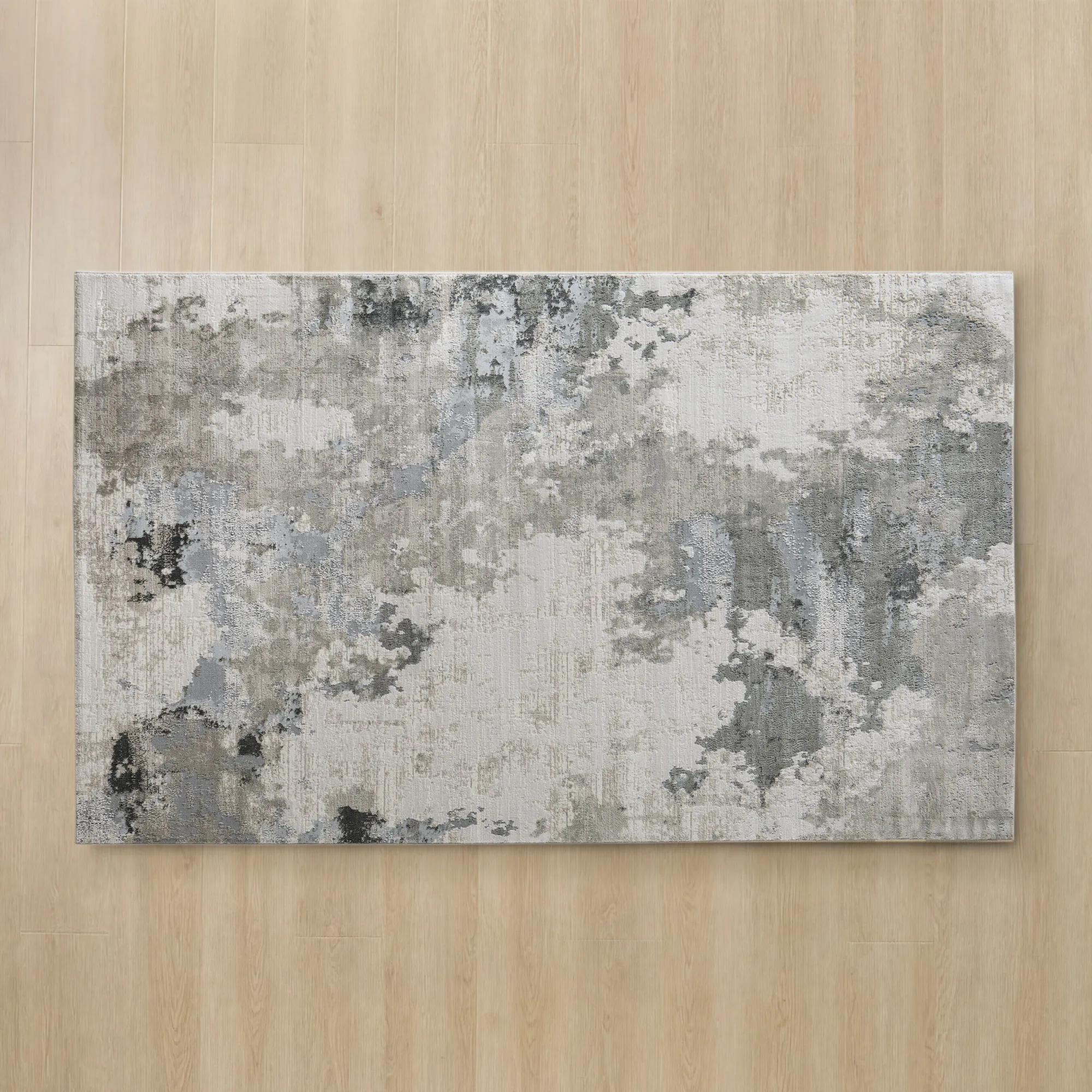 Alarion Abstract Rugs - Grey/Muted Blue/Ivory