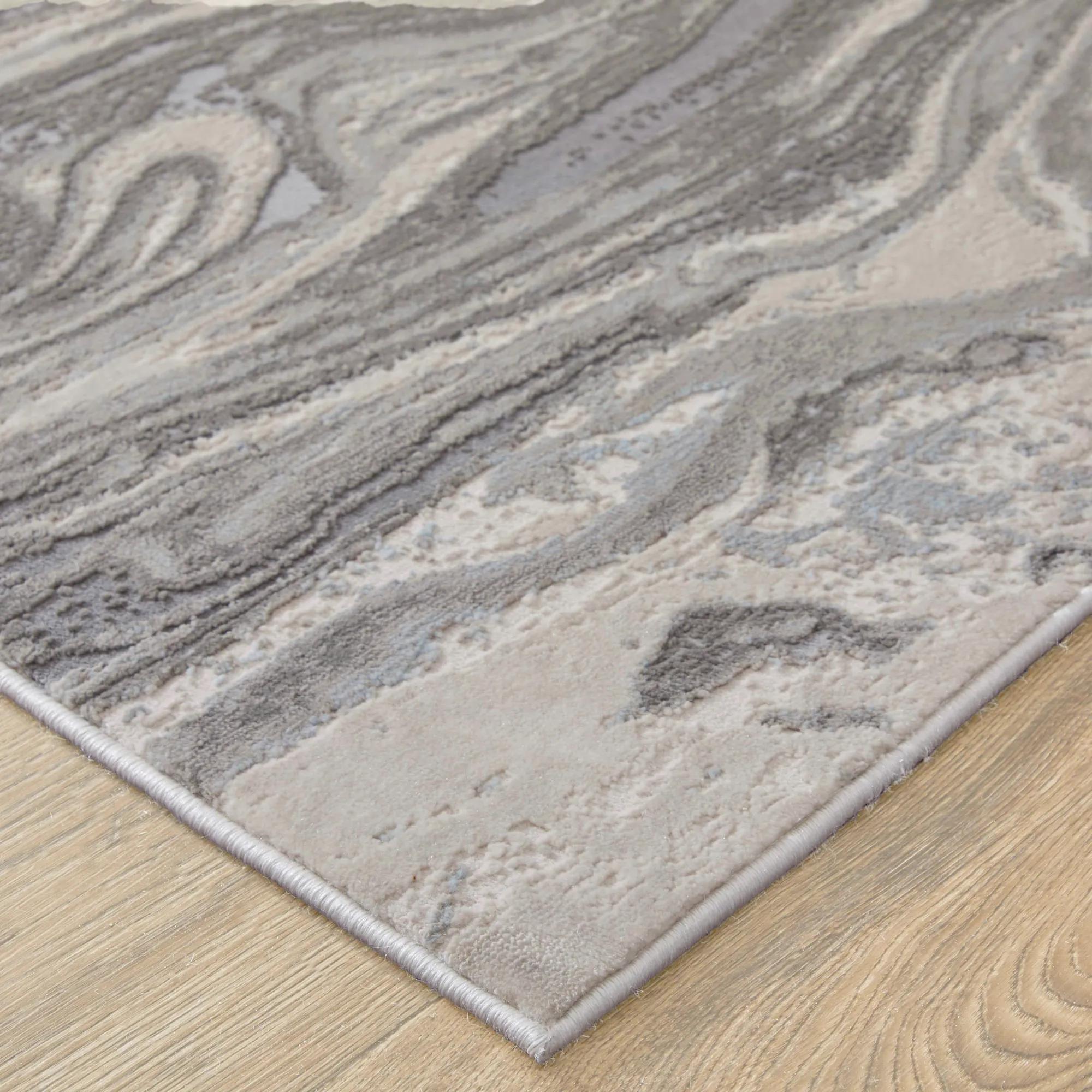 Marbre Marbled Rugs - Grey/Taupe/Powder Blue