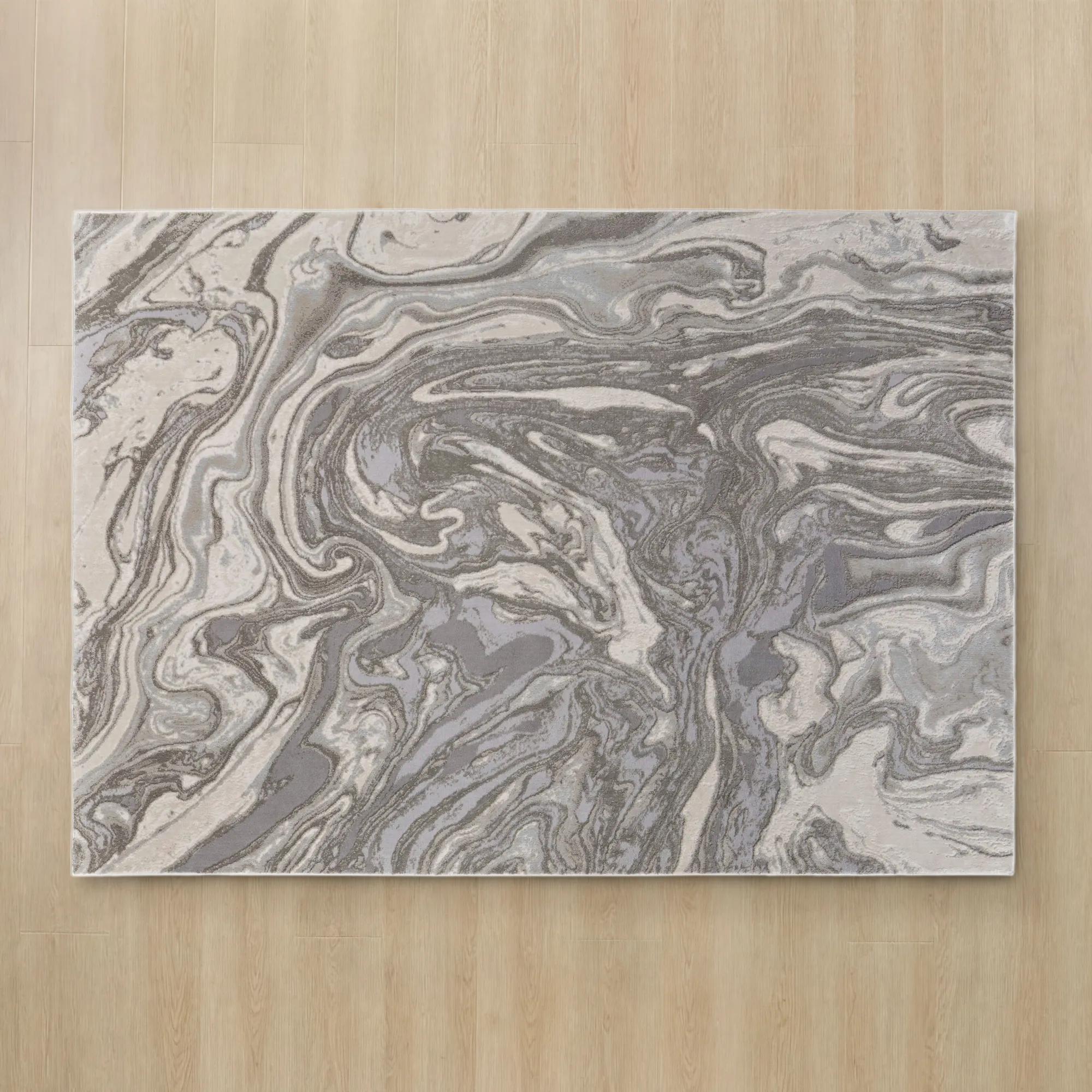 Marbre Marbled Rugs - Grey/Taupe/Powder Blue