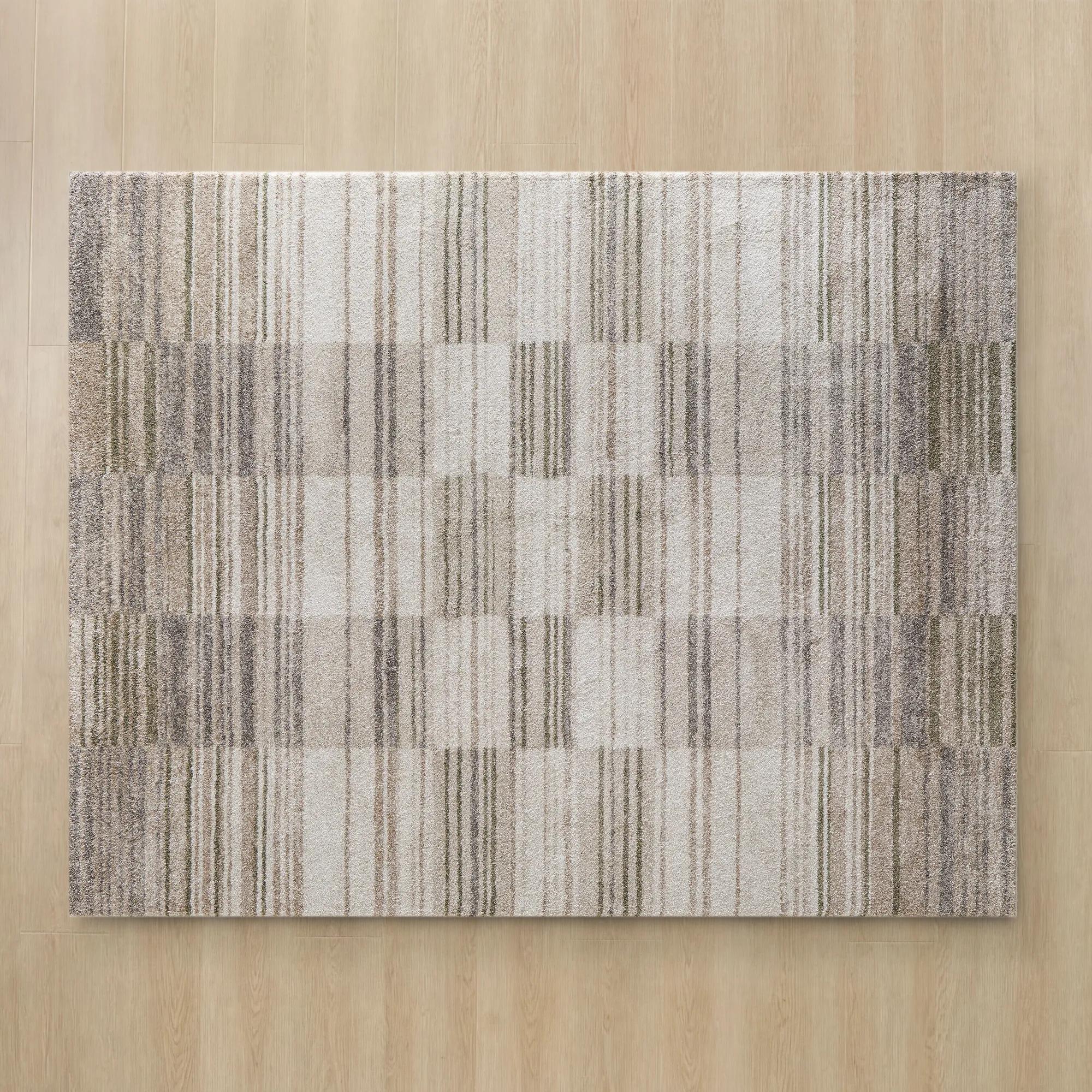 Checka Rugs - Grey/Tan/Ivory/Soft Green
