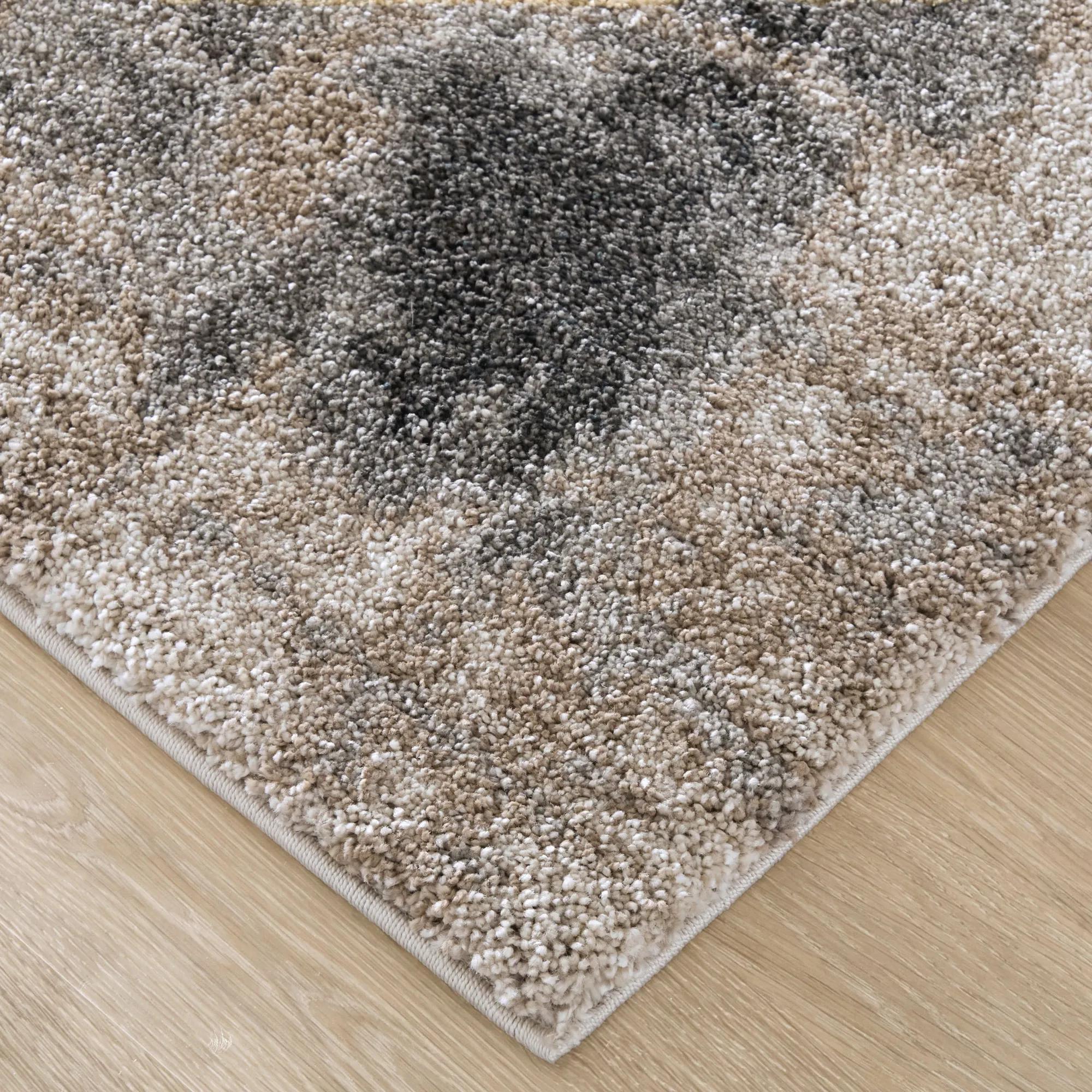 Atlas Abstract Rugs - Grey/Taupe/Ivory/Charcoal