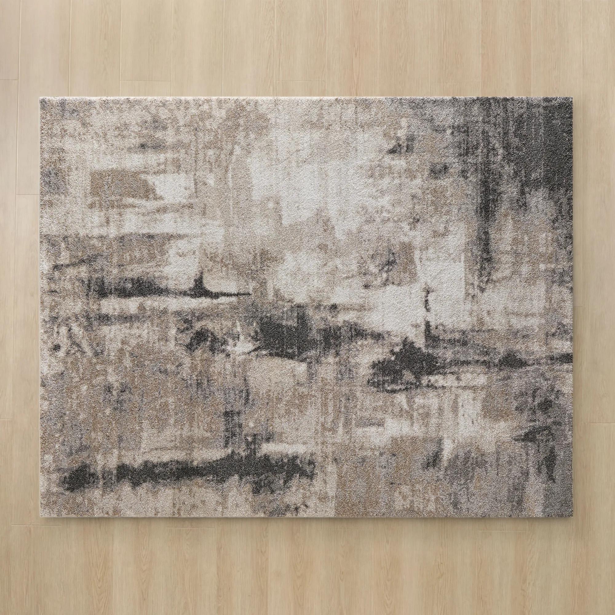 Atlas Abstract Rugs - Grey/Taupe/Ivory/Charcoal