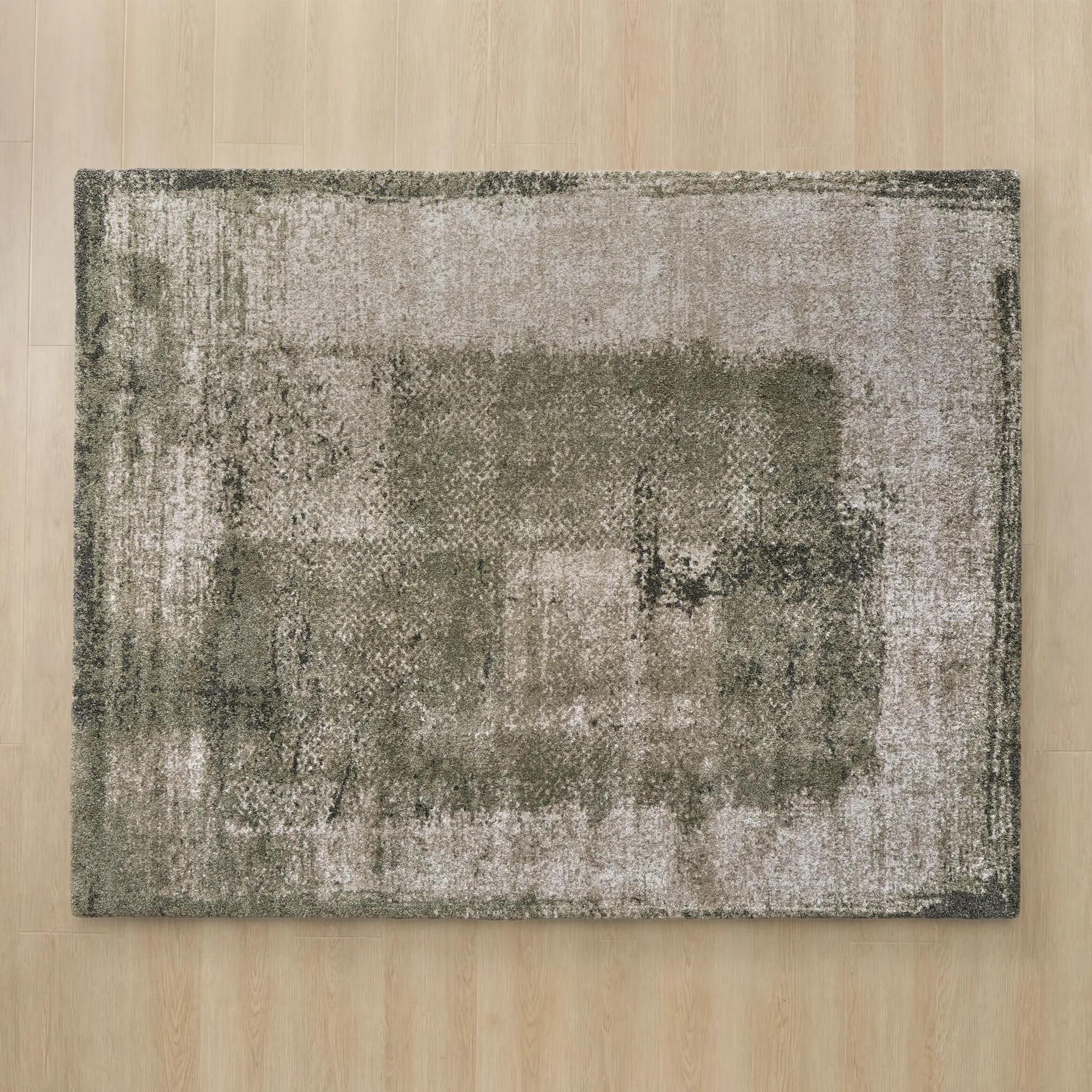 Irving Abstract Rugs - Moss Green/Beige/Grey