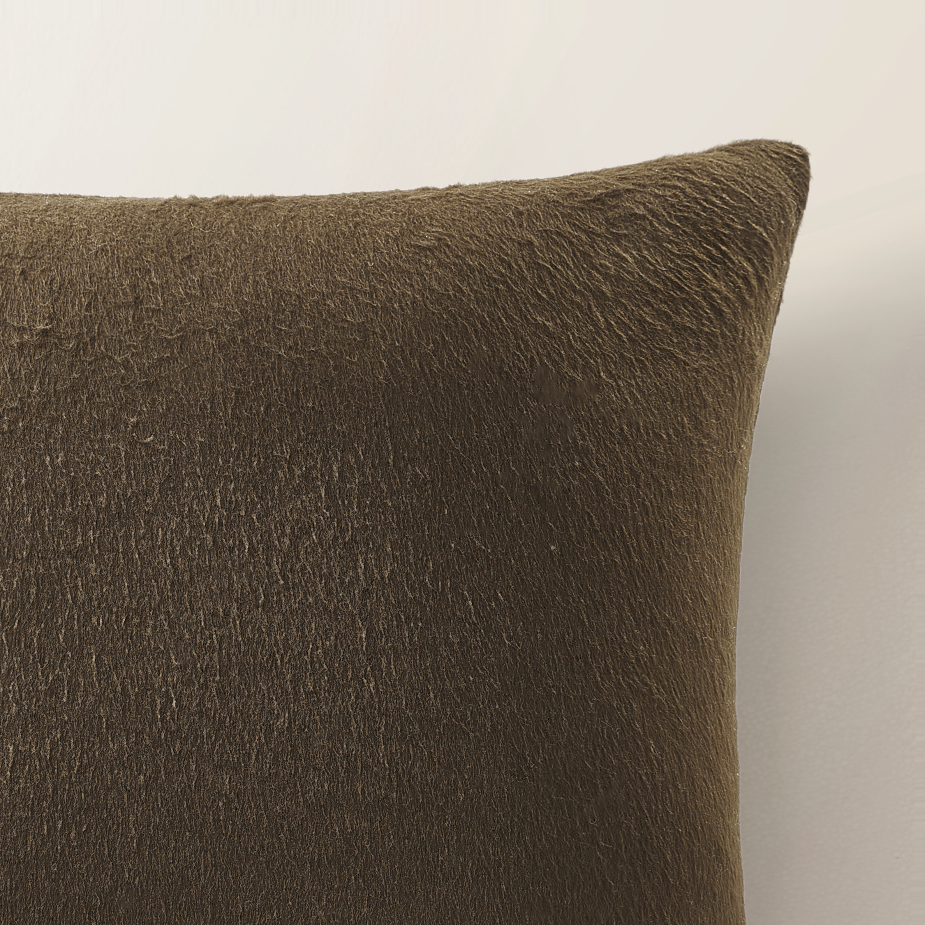 Maeve Felted Wool Pillow 22" - Chocolate