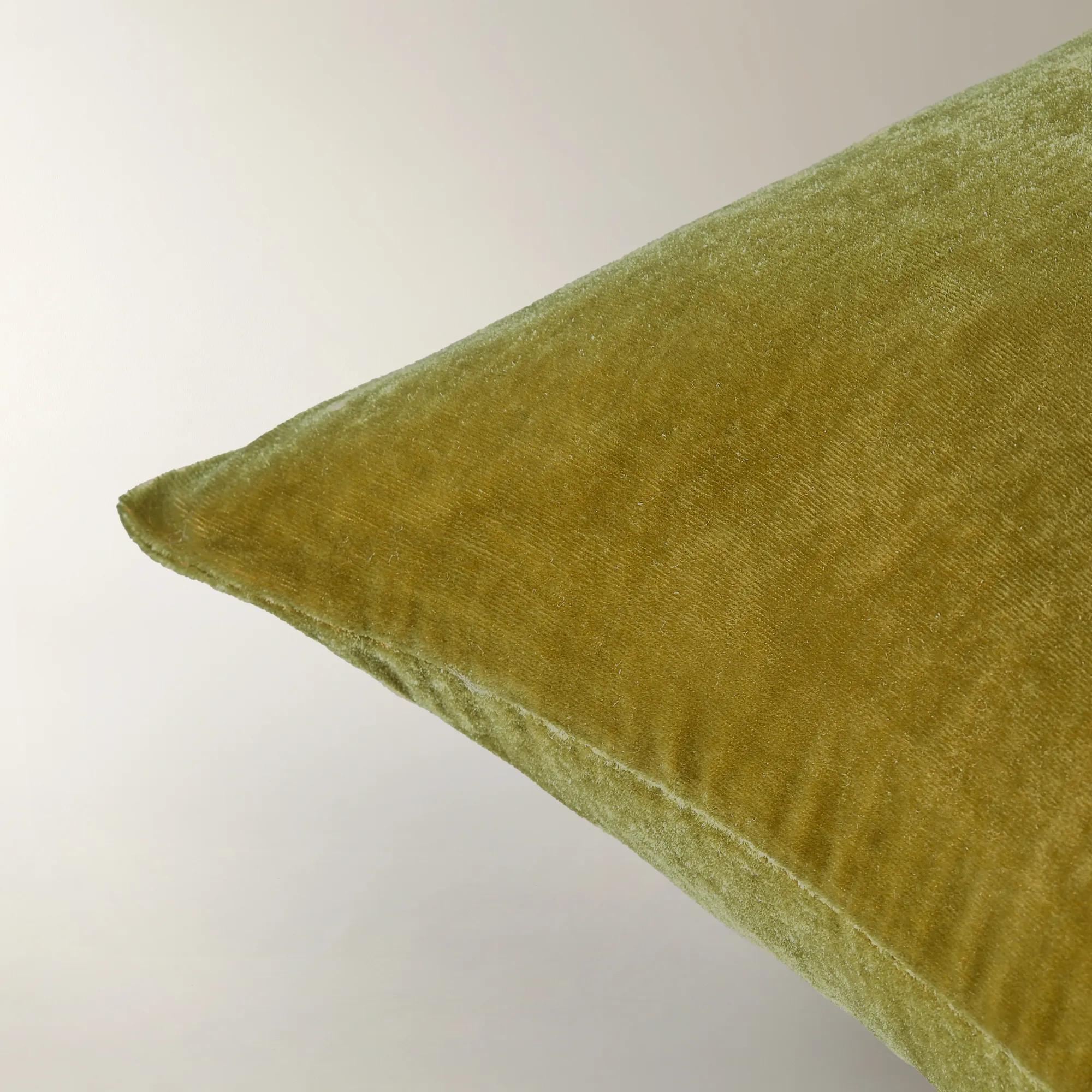 Delia Silky Velvet Pillow 20" - Honey Gold