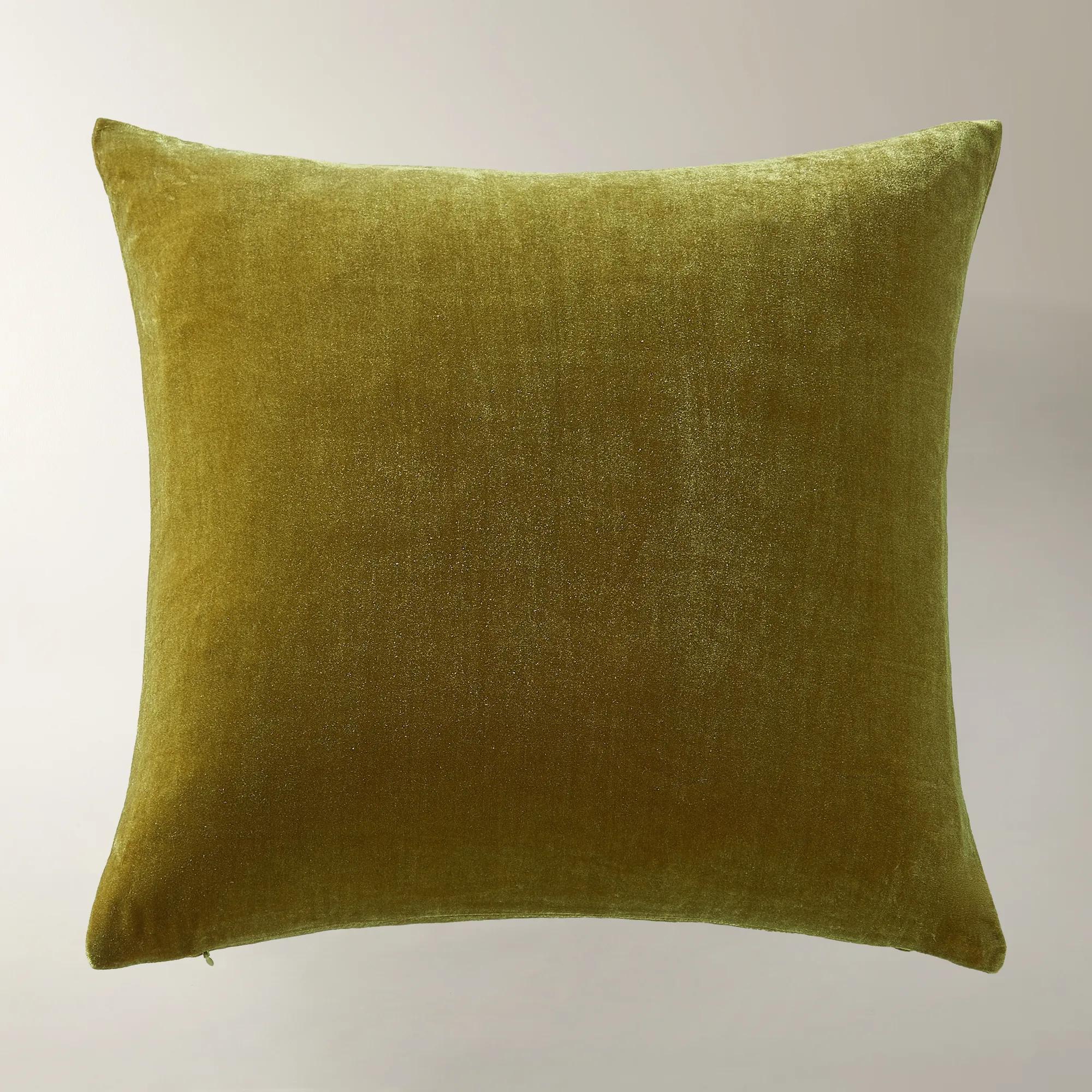 Delia Silky Velvet Pillow 20" - Honey Gold