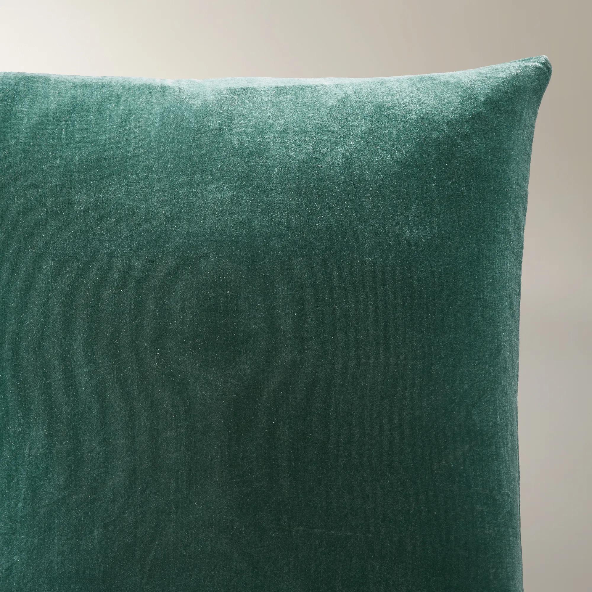 Delia Silky Velvet Pillow 20" - Deep Teal