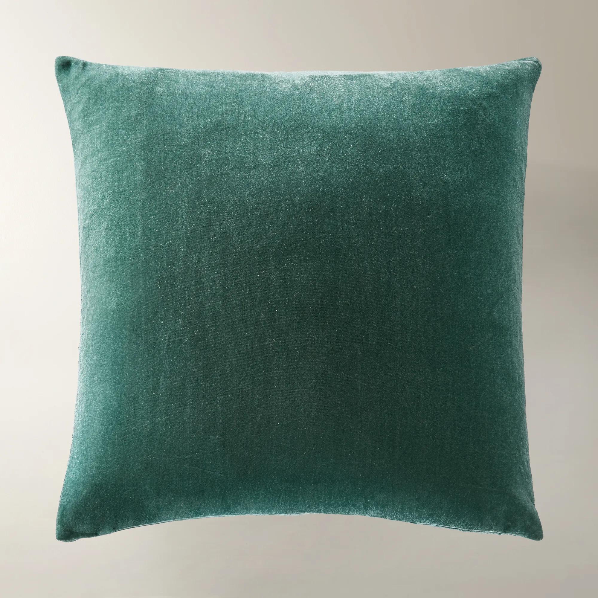 Delia Silky Velvet Pillow 20" - Deep Teal