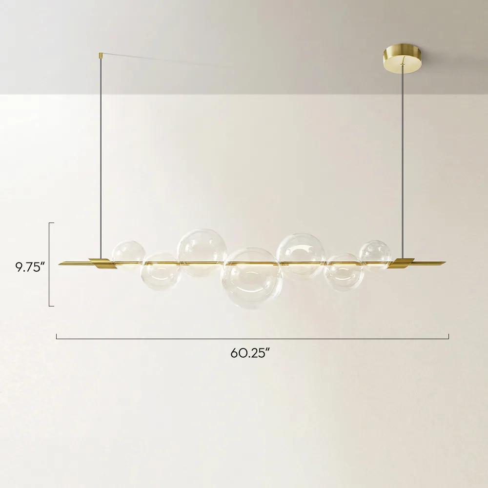 Bolla Glass Bubble Chandelier 60"