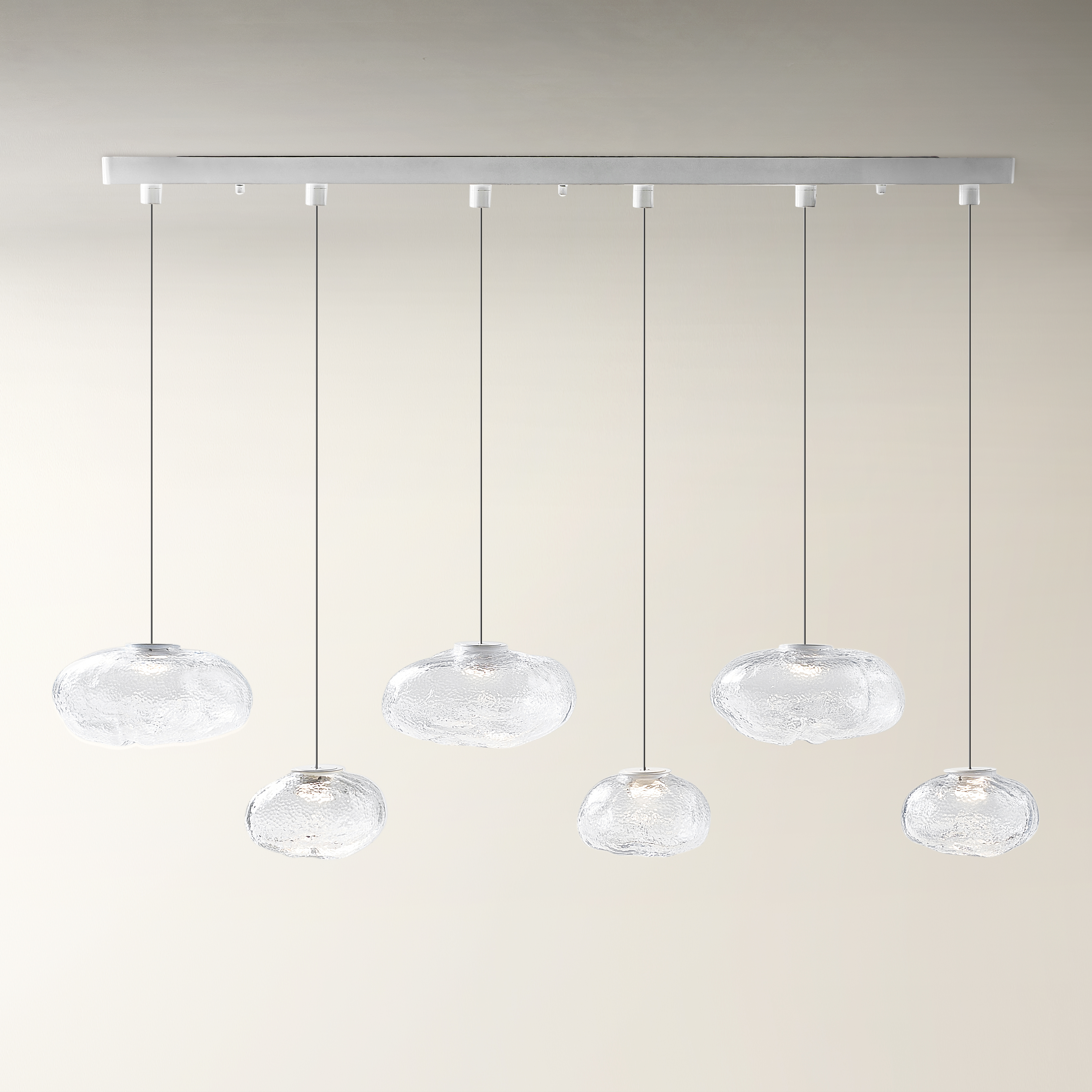 Nuvola Glass Globe Chandelier 47"