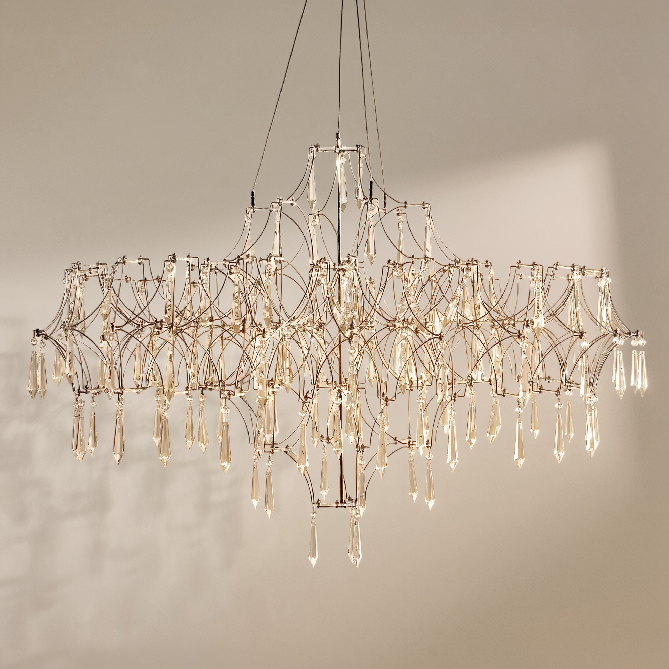 Moderne Grande LED Crystal Chandelier