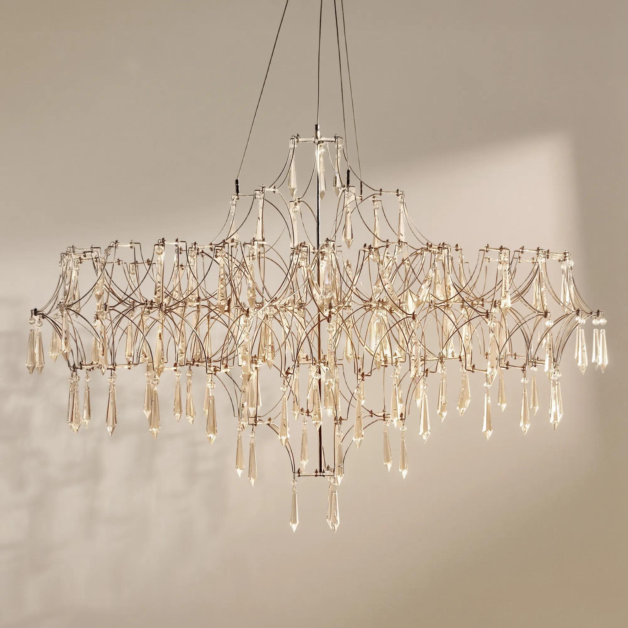 Moderne Grande LED Crystal Chandelier