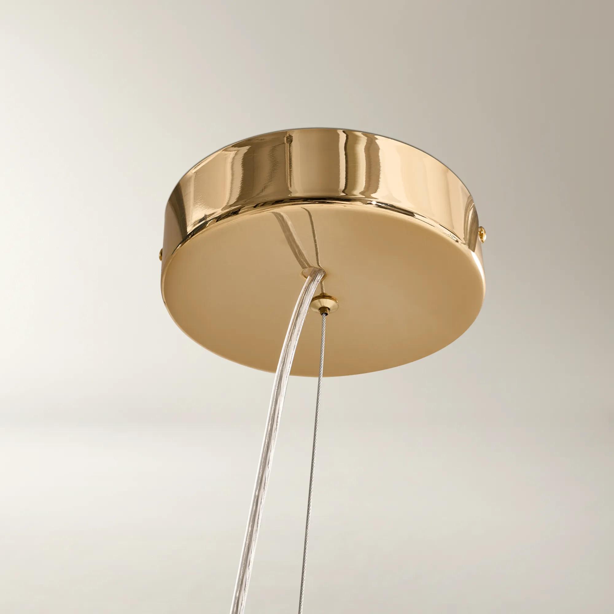 Radiante LED Globe Chandelier 36" - Polished Gold