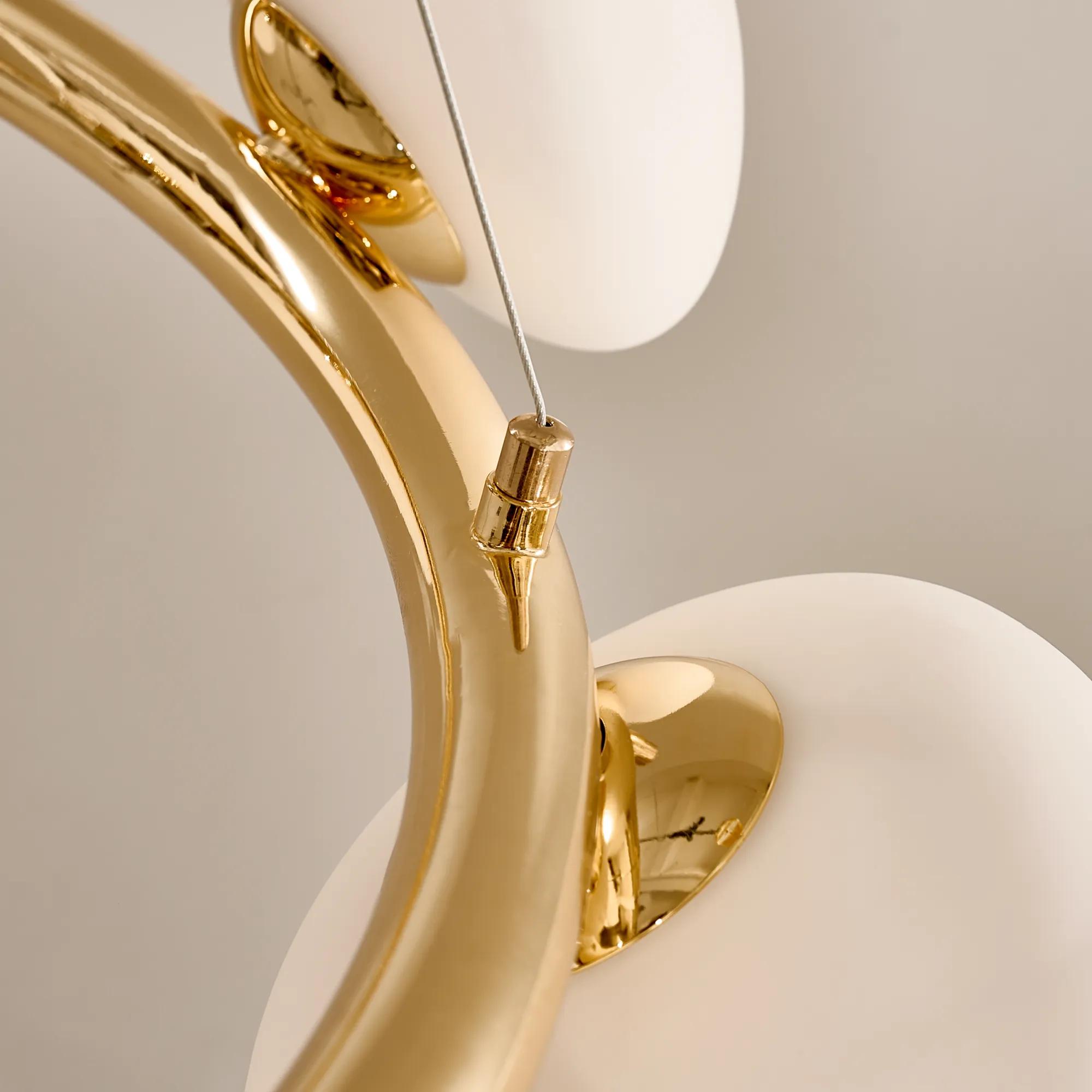 Radiante LED Globe Chandelier 36" - Polished Gold