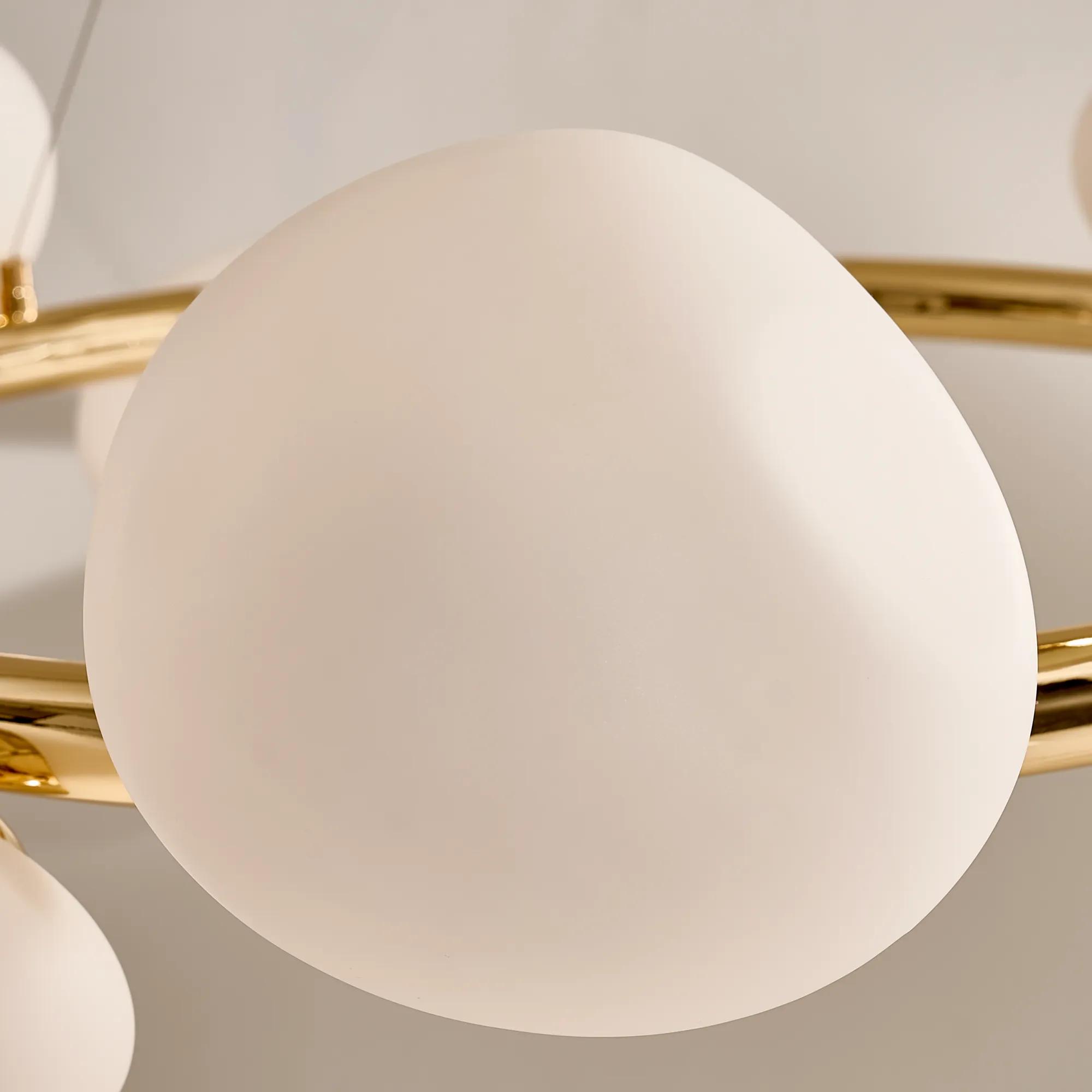 Radiante LED Globe Chandelier 36" - Polished Gold