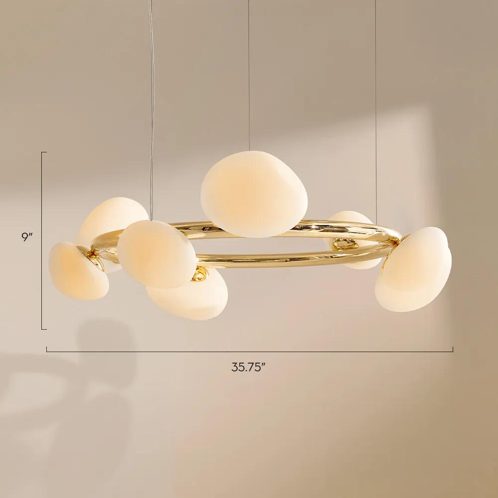 Radiante LED Globe Chandelier 36" - Polished Gold