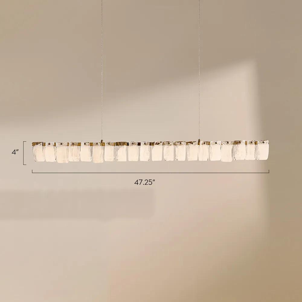 Joliet LED Linear Glass Chandelier 47"