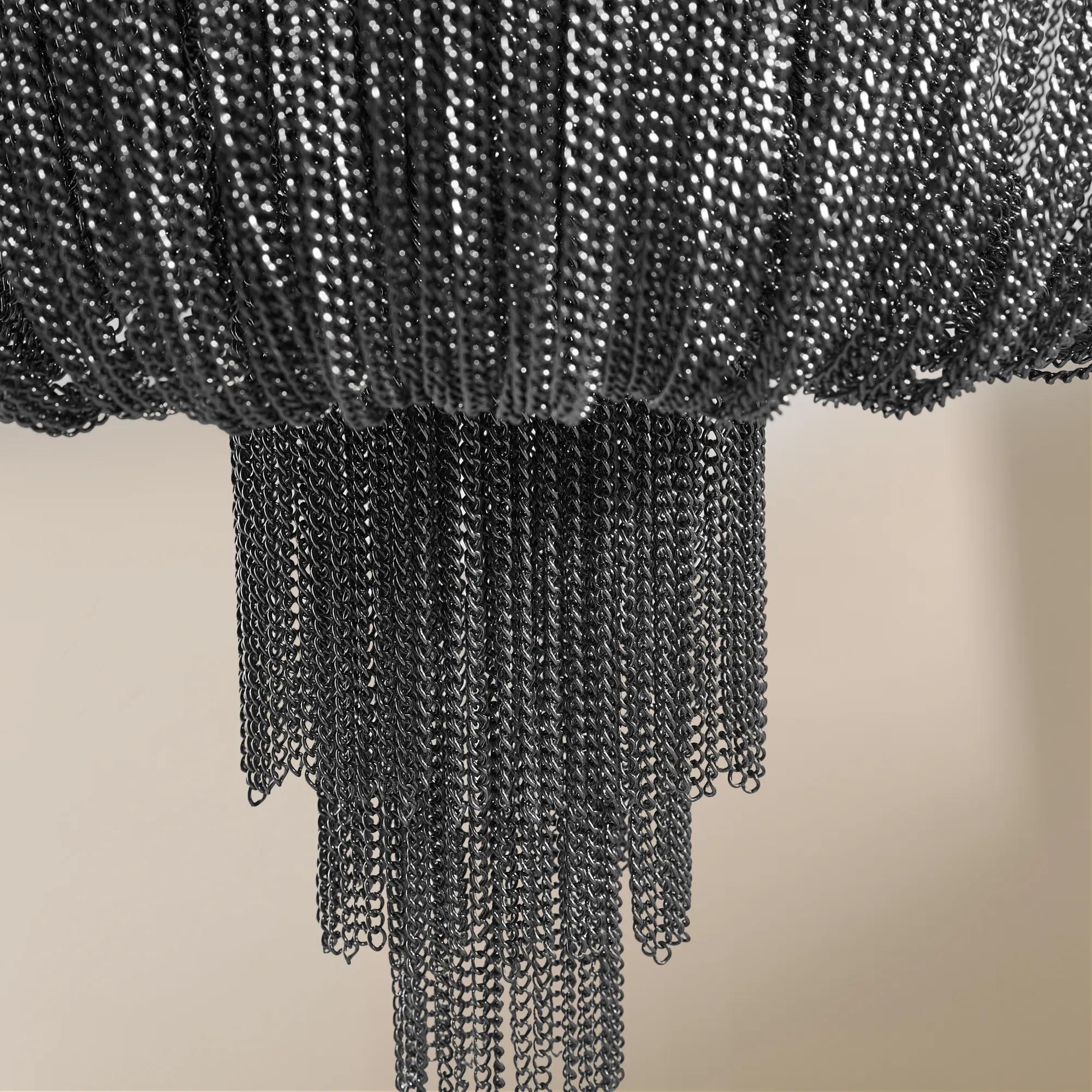 Ruelle Chain Chandelier 41"H - Graphite