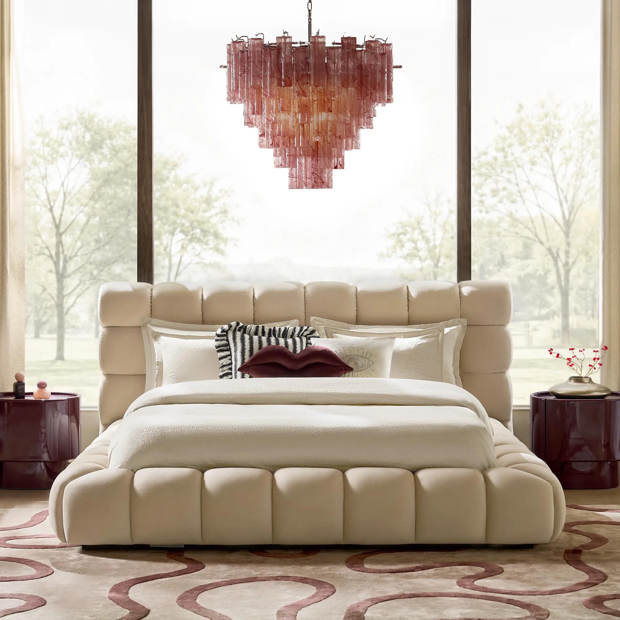 Elodie Glass Chandelier 31.5" - Rose