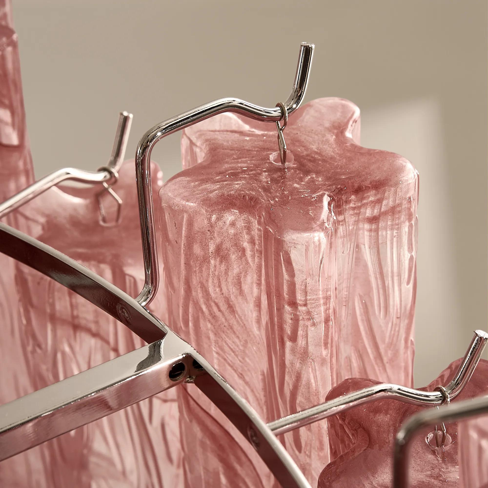 Elodie Glass Chandelier 31.5" - Rose
